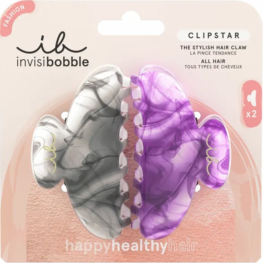 Invisibobble Invisibobble Clipstar The Stylish Hair Claw My Rainboo Πλαστικά Κλάμερ για Μαλλιά 2 Τεμάχια