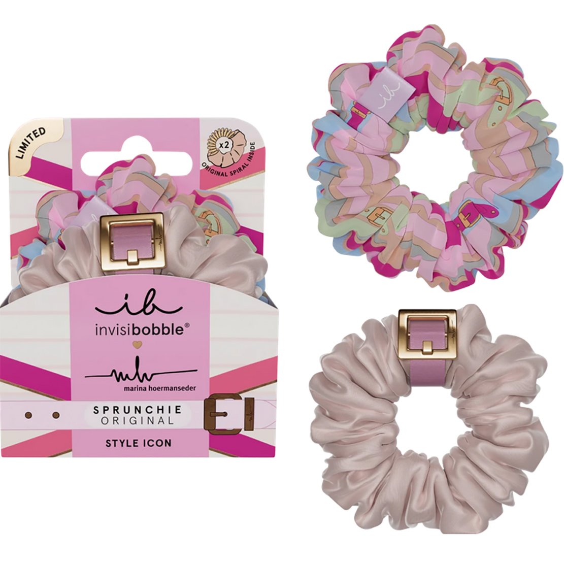 Invisibobble Invisibobble Sprunchie Original Style Icon Marina Hoermanseder Limited Edition Λαστιχάκια Μαλλιών σε Συλλεκτική Έκδοση 2 Τεμάχια - Buckle Fantasia