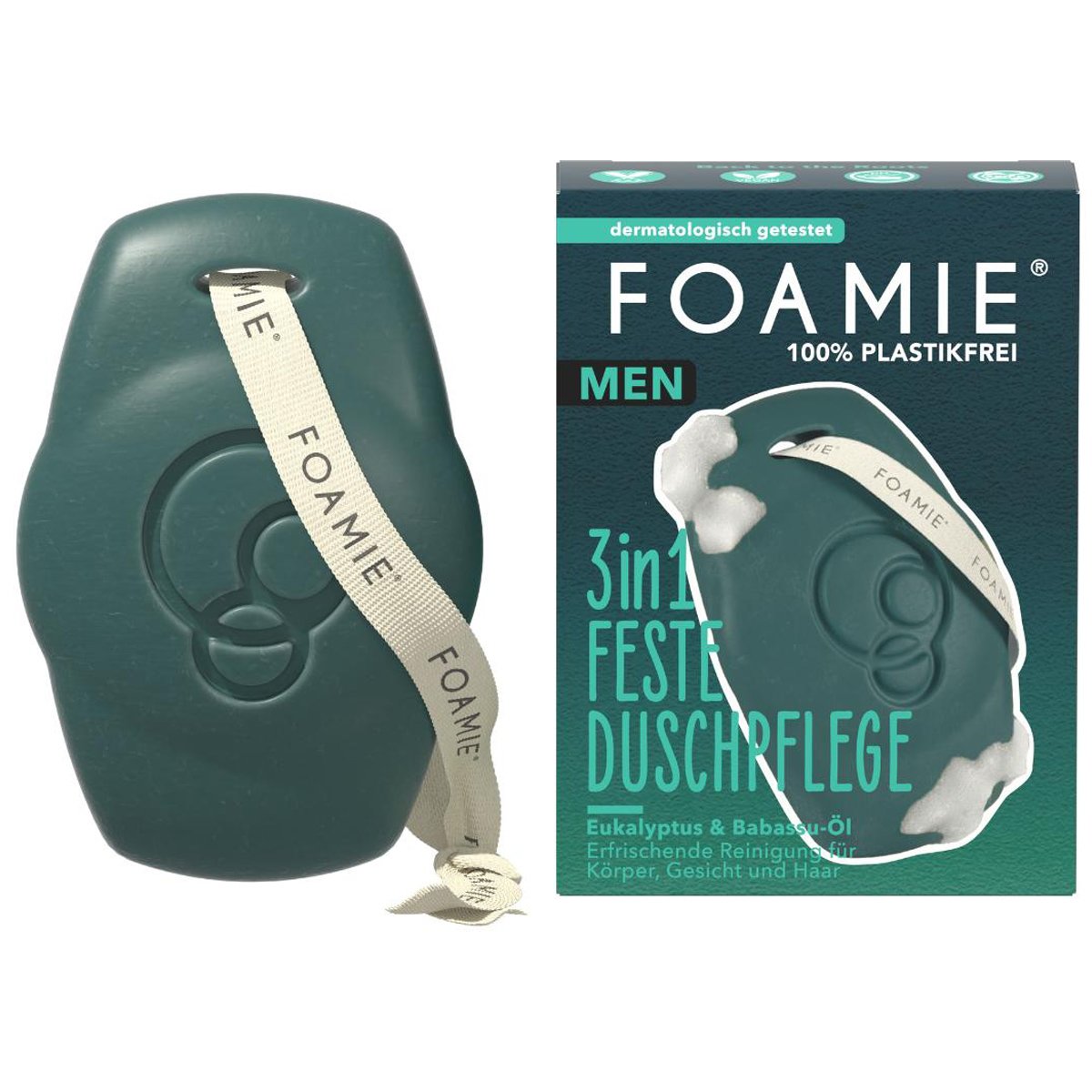 Foamie Foamie 3in1 Shower Body Bar for Men Ανδρικό Αφρόλουτρο σε Μορφή Μπάρας για Πρόσωπο, Σώμα & Μαλλιά 90g