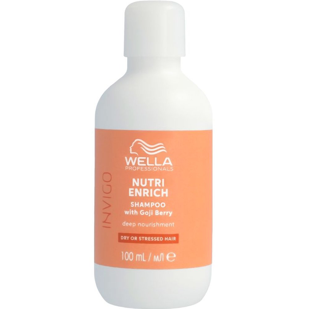 Wella Wella Professionals Invigo Nutri Enrich Deep Nourishment Shampoo with Goji Berry for Dry or Stressed Hair Travel Size Σαμπουάν Βαθιάς Θρέψης που Χαρίζει Ζωντάνια & Απαλότητα για Ξηρά & Ταλαιπωρημένα Μαλλιά 100ml