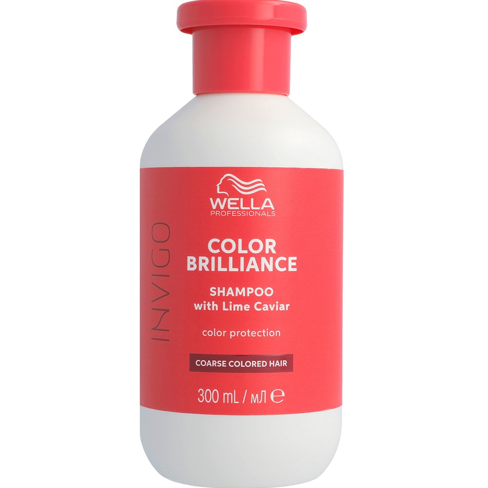 Wella Wella Professionals Invigo Color Brilliance Shampoo with Lime Caviar Coarse Coloured Hair Σαμπουάν με Βελτιωμένο PH για Προστασία Χρώματος για Βαμμένα Δύσκολα - Σκληρά Μαλλιά με Μεγάλη Διάρκεια 300ml