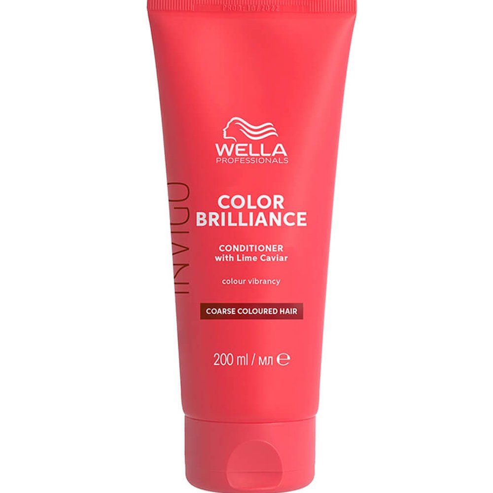 Wella Wella Professionals Invigo Color Brilliance Conditioner With Lime Caviar Coarse Coloured Hair Μαλακτική Κρέμα για Βελτίωση της Ζωντάνιας του Χρώματος σε Βαμμένα Δύσκολα - Σκληρά Μαλλιά 200ml