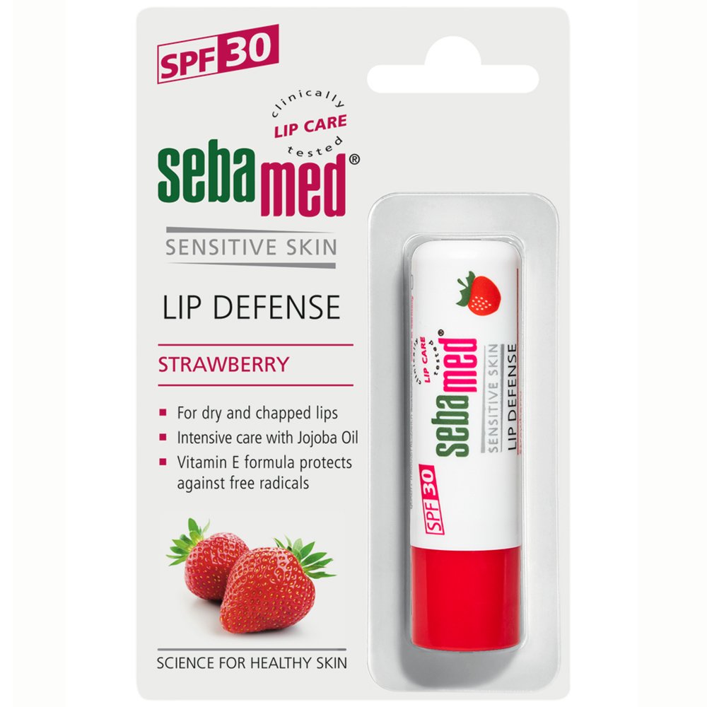 Sebamed Sebamed Lip Defense Stick Spf30 Φροντίδα για Ξηρά & Σκασμένα Χείλη με Υψηλή Αντηλιακή Προστασία 4.8g - Strawberry