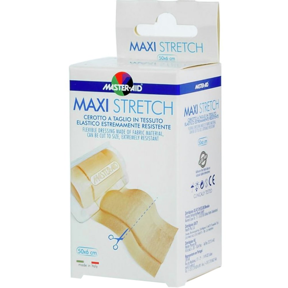 Master Aid Master Aid Maxi Stretch 50x6cm Αυτοκόλλητο Υποστήριγμα Γάζας σε Καφέ Χρώμα 1 Τεμάχιο