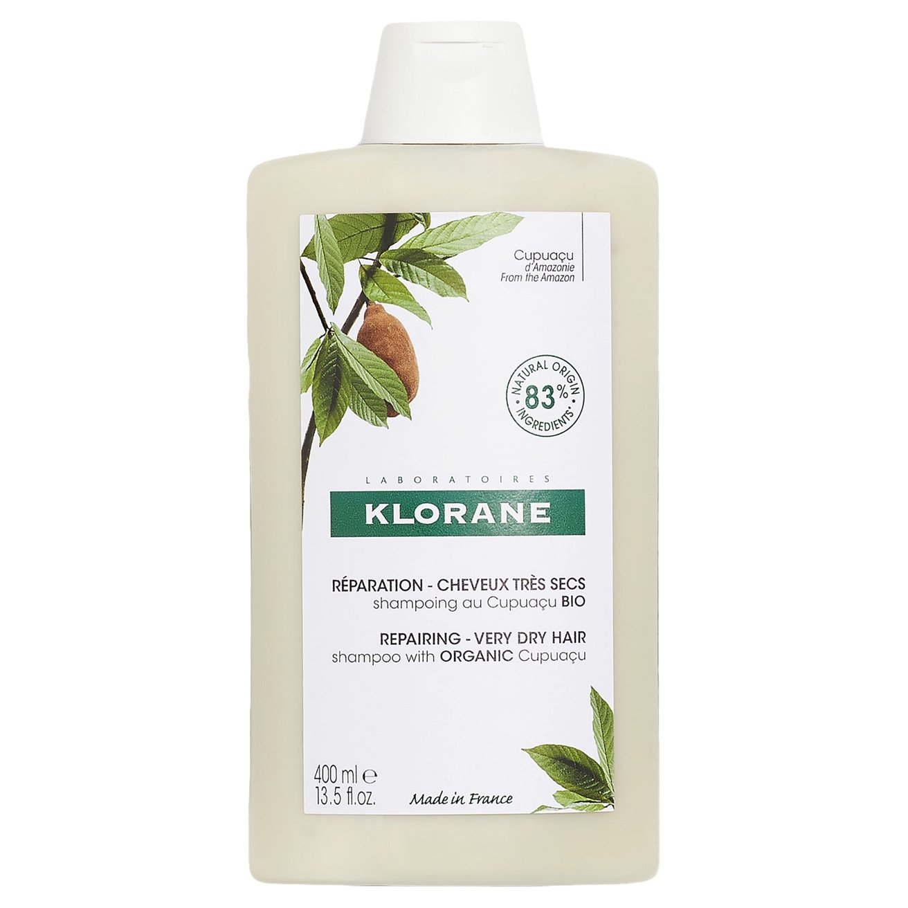 Klorane Klorane Cupuacu Butter Shampoo Σαμπουάν για Πολύ Ξηρά Μαλλιά με Βούτυρο Cupuacu 400ml