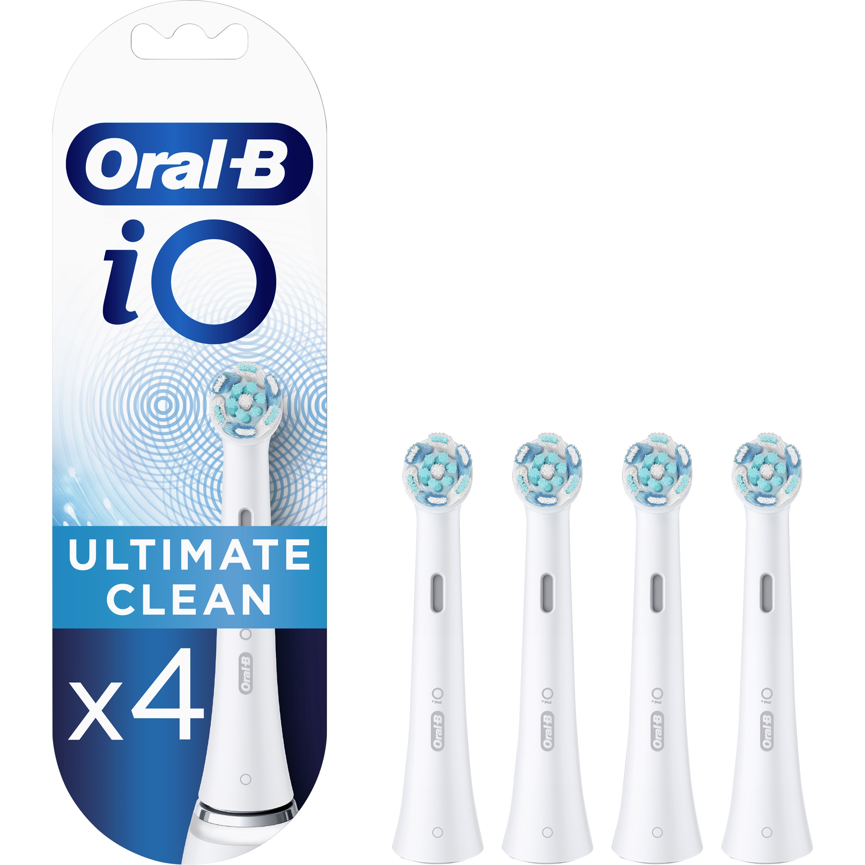 Oral-B Oral-B iO Ultimate Clean Brush Heads White Ανταλλακτικές Κεφαλές Βουρτσίσματος για Επαγγελματικό Καθαρισμό Ανάμεσα στα Δόντια 4 Τεμάχια