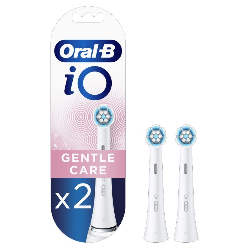 Oral-B Oral-B iO Gentle Care Brush Heads Ανταλλακτικές Κεφαλές Βουρτσίσματος για Απαλό & Επαγγελματικό Καθαρισμό των Ευαίσθητων Δοντιών & Ούλων 2 Τεμάχια