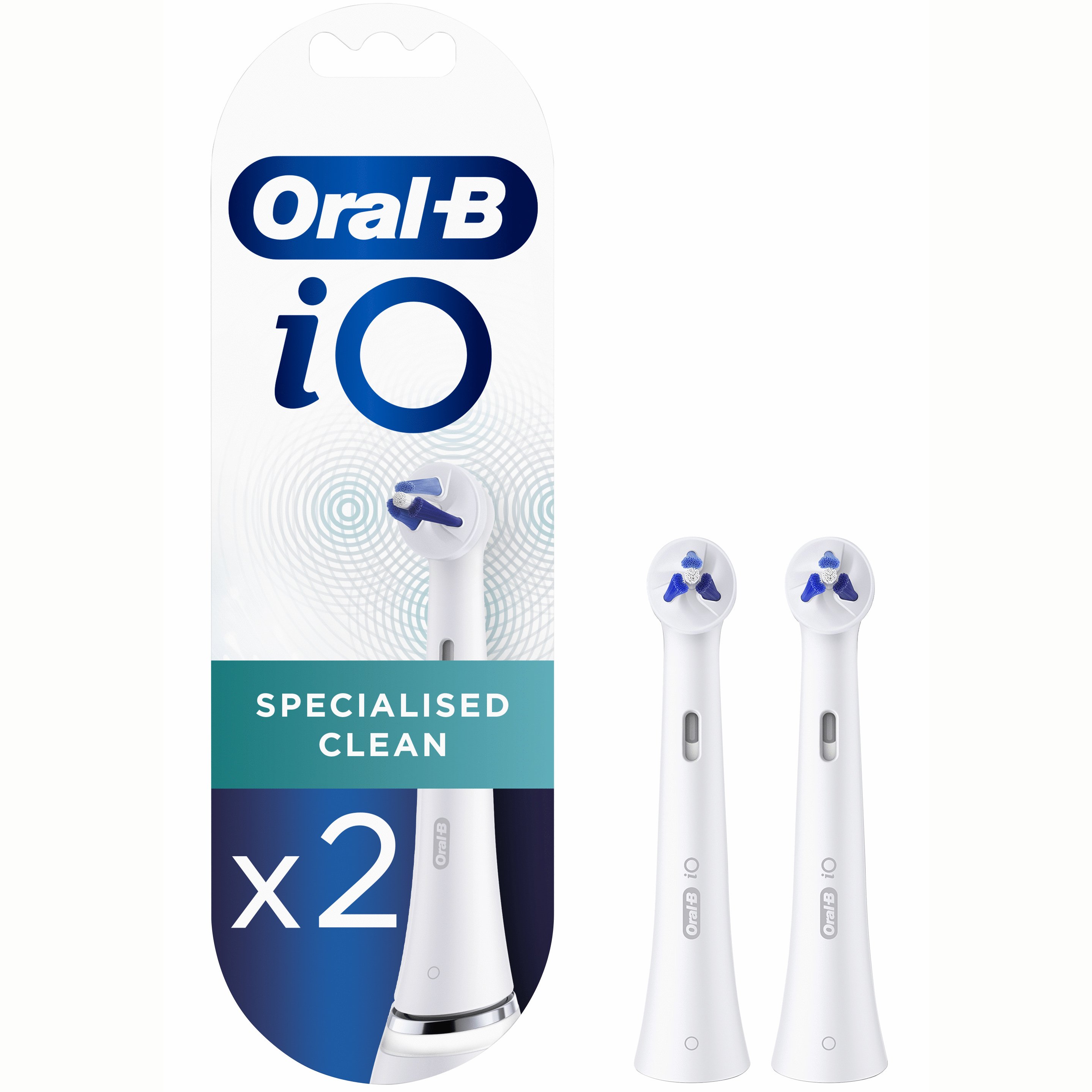 Oral-B Oral-B iO Specialised Clean Ανταλλακτικές Κεφαλές Βουρτσίσματος για Σιδεράκια, Εμφυτεύματα & μη Ευθυγραμμισμένα Δόντια Λευκό 2 Τεμάχια