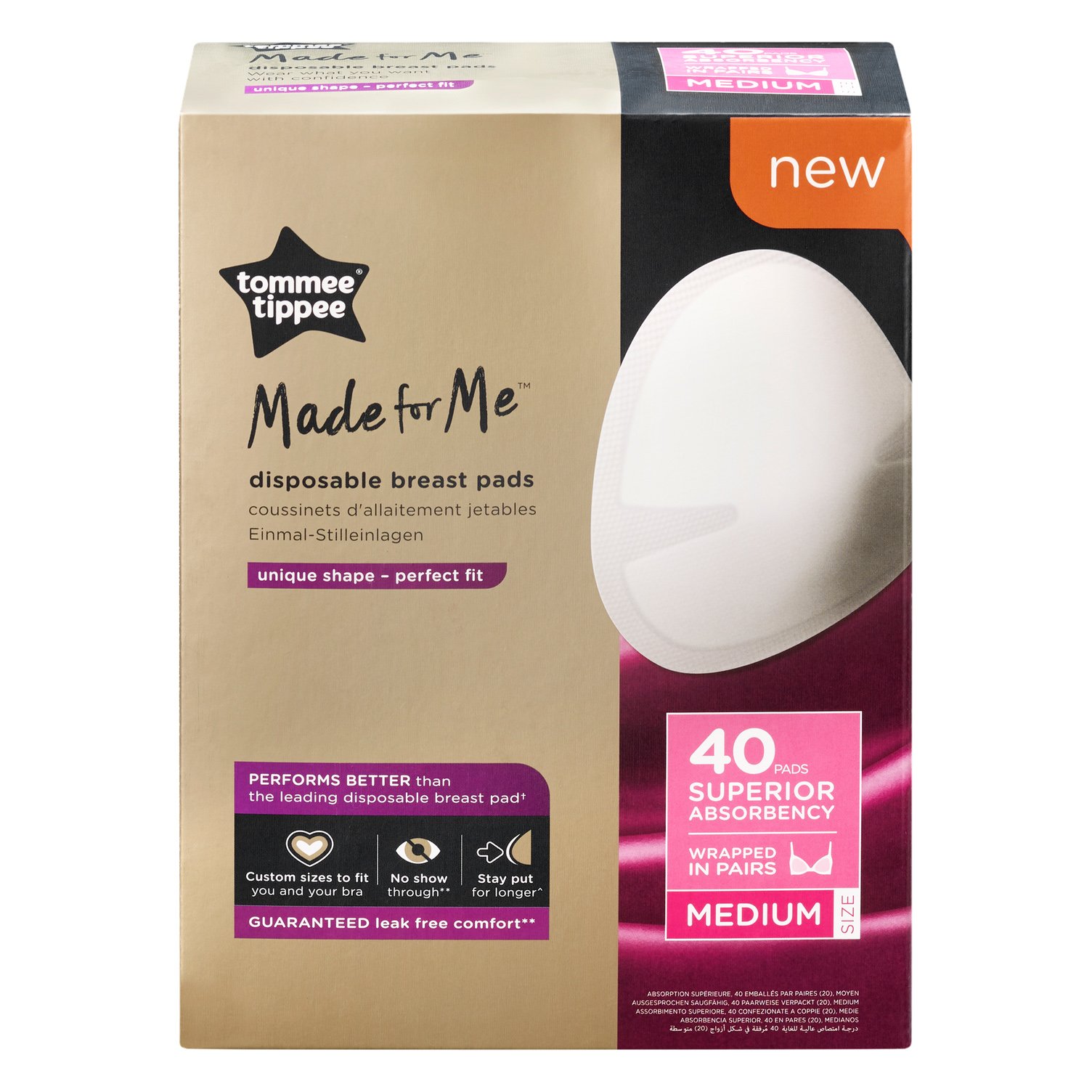 Tommee Tippee Tommee Tippee Disposable Breast Pads Daily Κωδ 423634 Επιθέματα Στήθους μίας Χρήσης 40 Τεμάχια - Medium