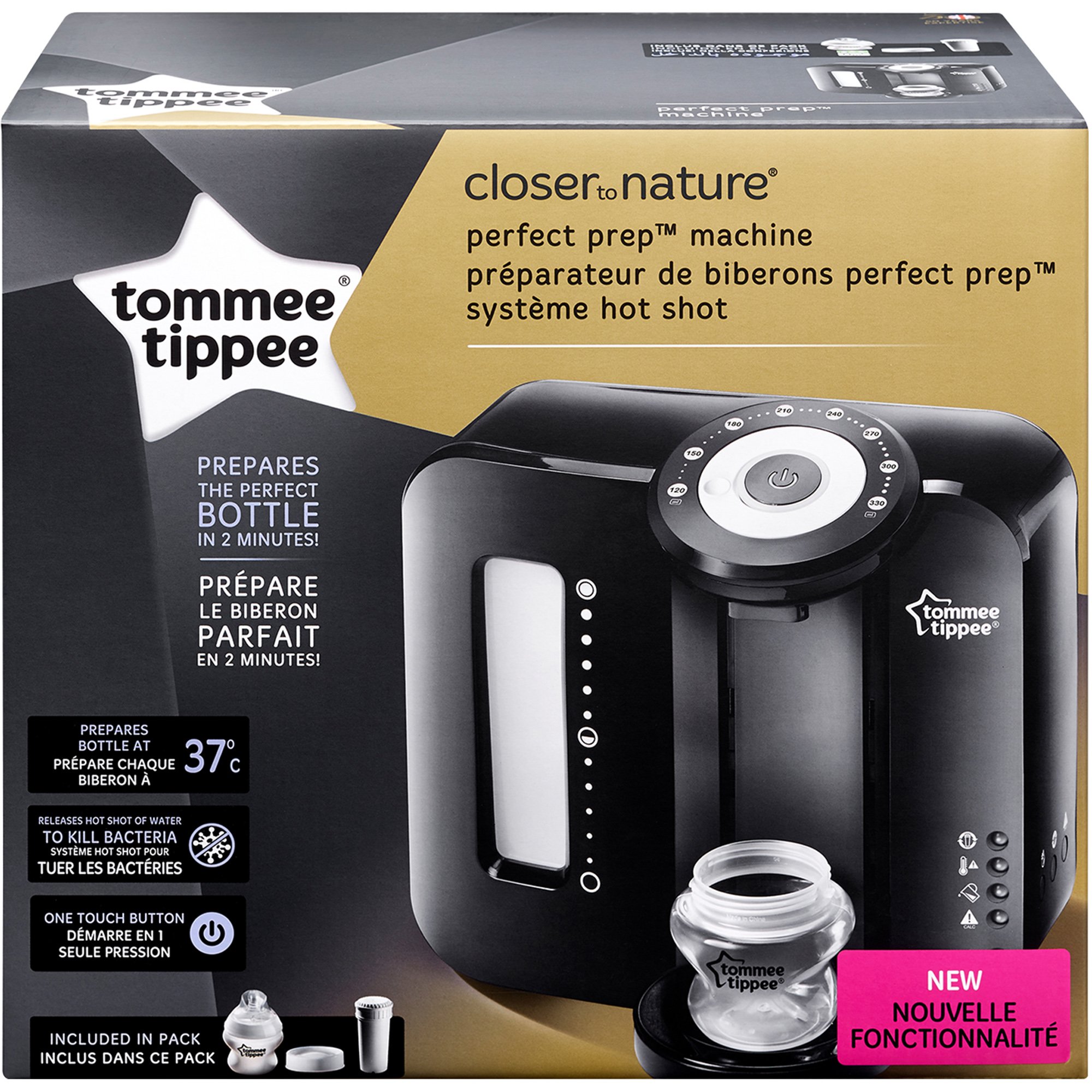 Tommee Tippee Tommee Tippee Closer to Nature Perfect Prep Machine Κωδ 423726 Ολοκληρωμένο Σύστημα Προετοιμασίας Μπιμπερό Μαύρο 1 Τεμάχιο