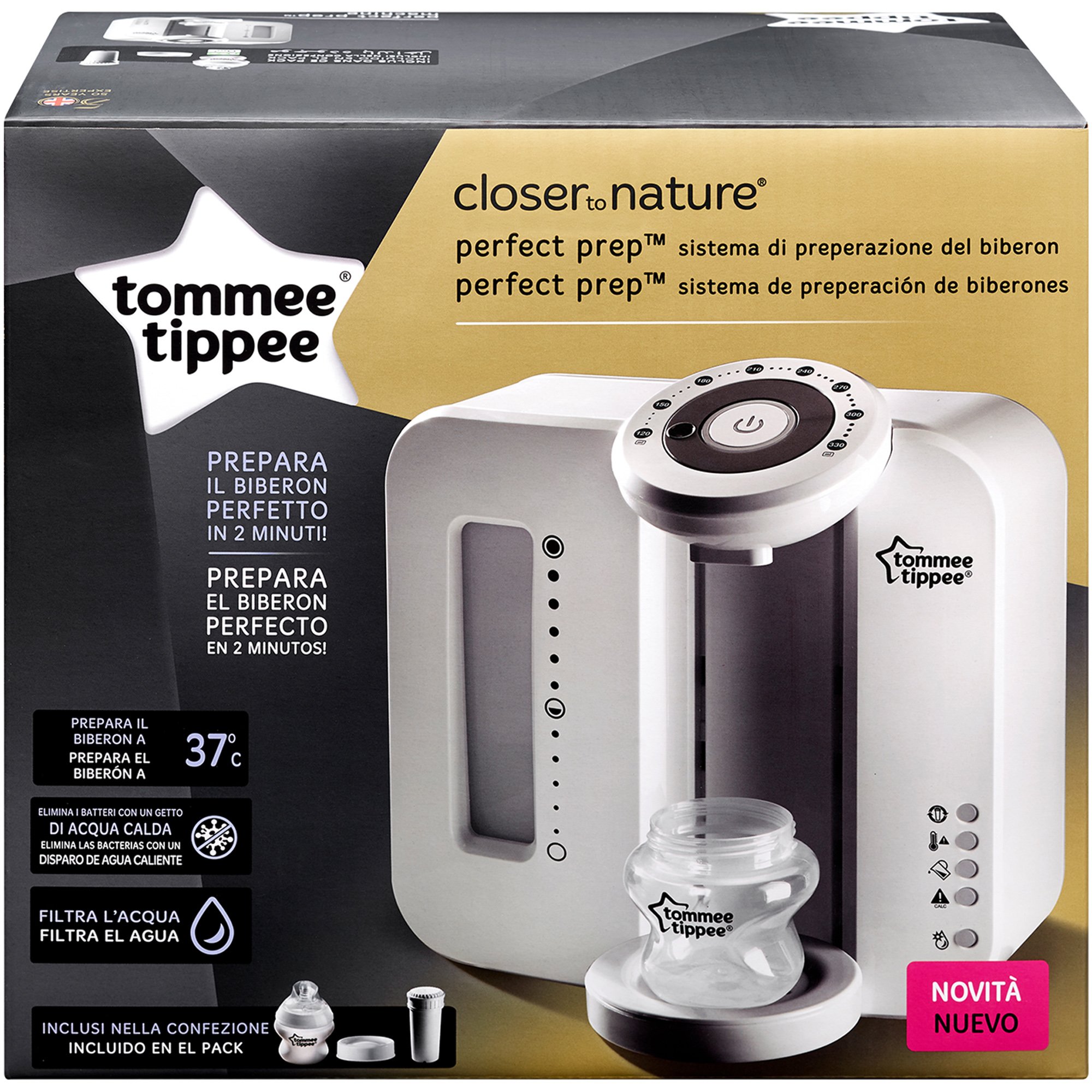 Tommee Tippee Tommee Tippee Closer to Nature Perfect Prep Machine Κωδ 423738 Ολοκληρωμένο Σύστημα Προετοιμασίας Μπιμπερό Λευκό 1 Τεμάχιο