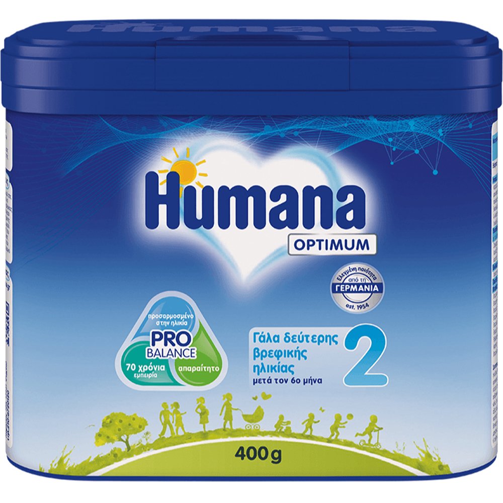 Humana Humana Optimum Milk 2, 6m+ Βρεφικό Γάλα σε Σκόνη από τον 6ο Μήνα & Μετά για Σωστή Ανάπτυξη 400g