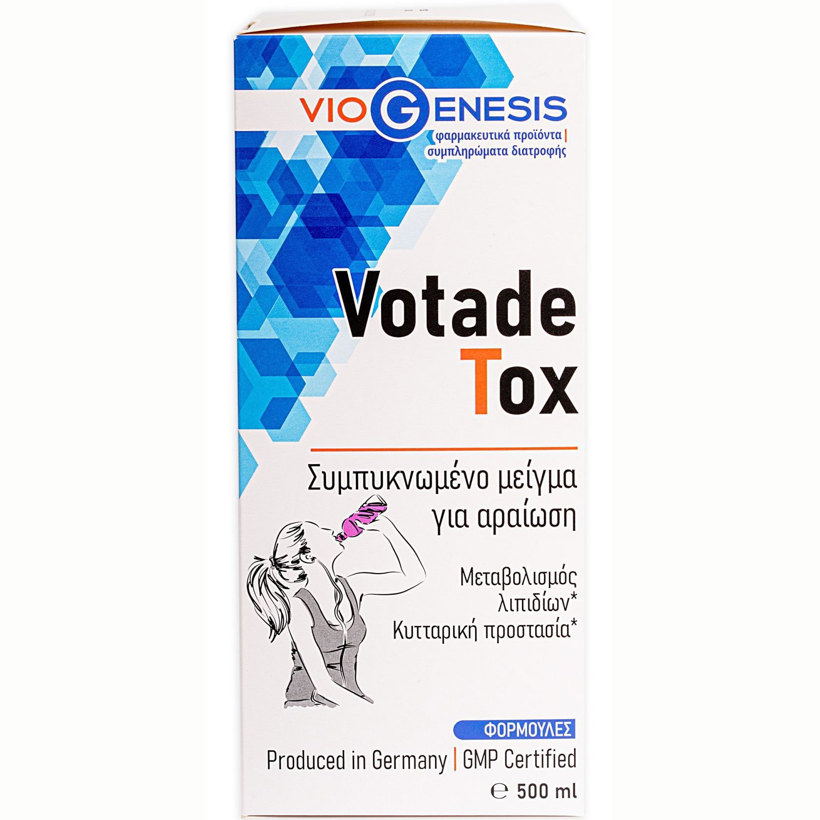 Viogenesis Viogenesis VotadeTox Liquid Συμπυκνωμένο Συμπλήρωμα Διατροφής σε Υγρή Μορφή για Διαχείρηση του Βάρους & Φυσική Αποτοξίνωση 500ml