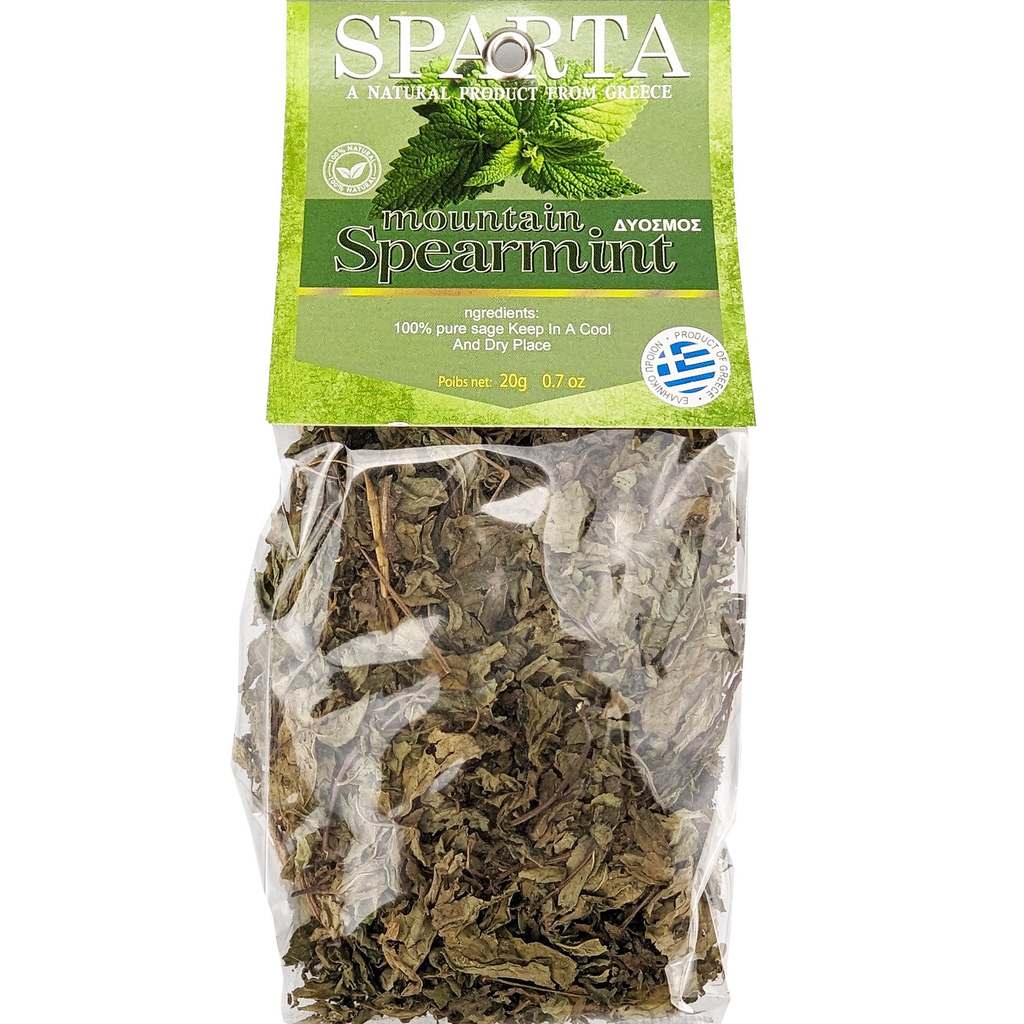 Sparta Sparta Mountain Spearmint Δυόσμος Ιδανικός για Χρήση στο Φαγητό 20g