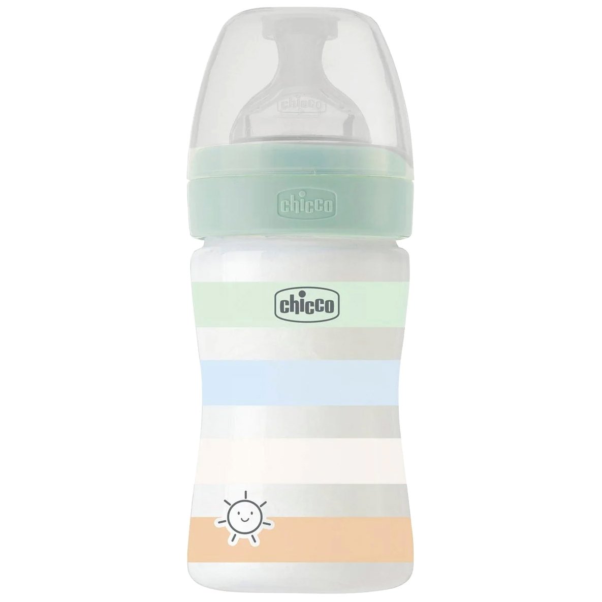 Chicco Chicco Well-Being Anti-Colic System 0m+ Πλαστικό Μπιμπερό με Θηλή Σιλικόνης Αργής Ροής 150ml, Κωδ 2861111 - Μέντα