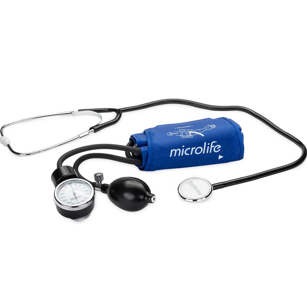 Microlife Microlife BP AG1-20 Aneroid Blood Pressure Kit Αναλογικό Μεταλλικό Πιεσόμετρο Μπράτσου με Ενσωματωμένο Στηθοσκόπιο 1 Τεμάχιο