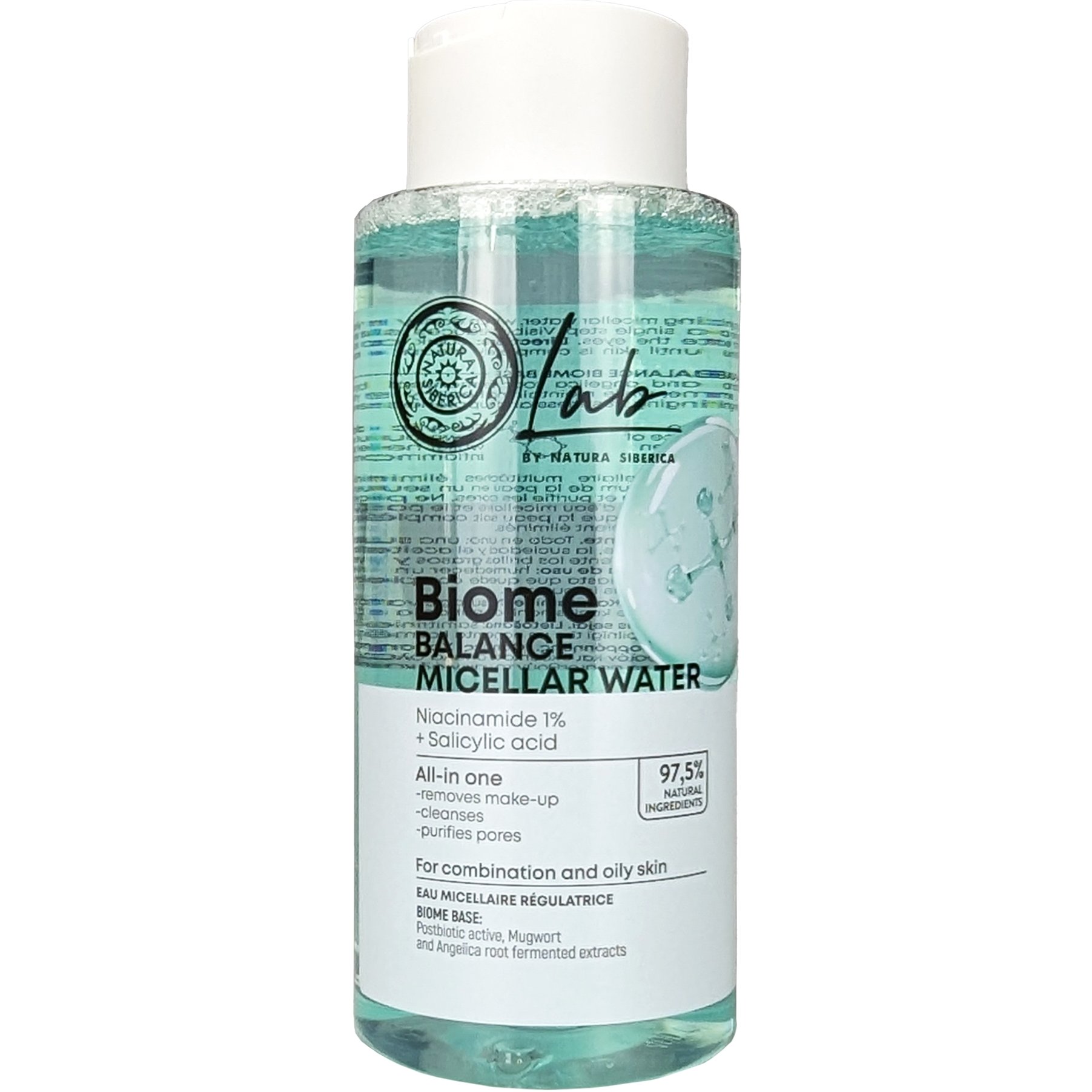 Natura Siberica Natura Siberica Lab Biome Balance Micellar Water Μικυλλιακό Νερό Εξισορρόπησης με Νιασιναμίδη & Σαλικυλικό Οξύ 400ml