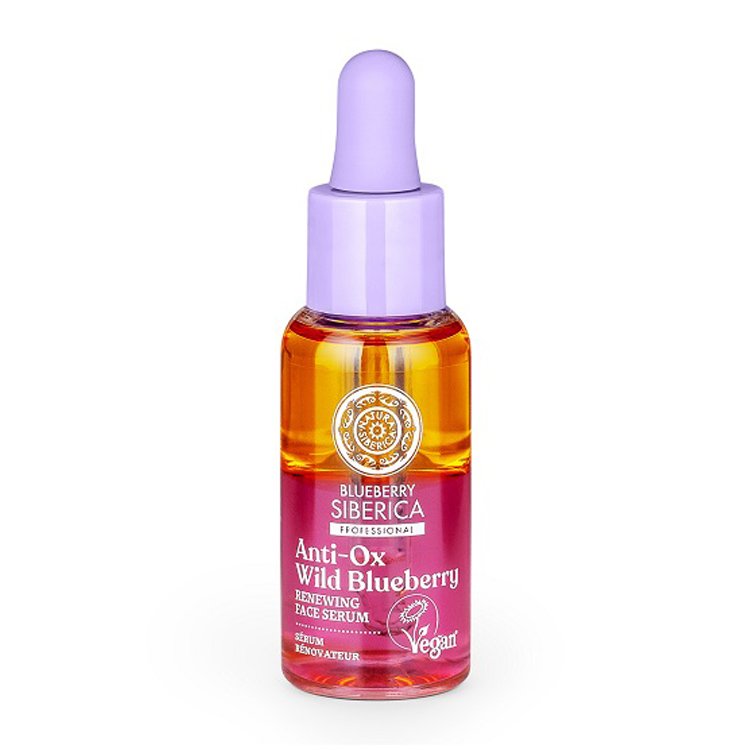 Natura Siberica Natura Siberica Anti-OX Wild Blueberry Renewing Face Serum Ορός Προσώπου Ανανέωσης, για Όλους τους Τύπους Επιδερμίδας 30ml