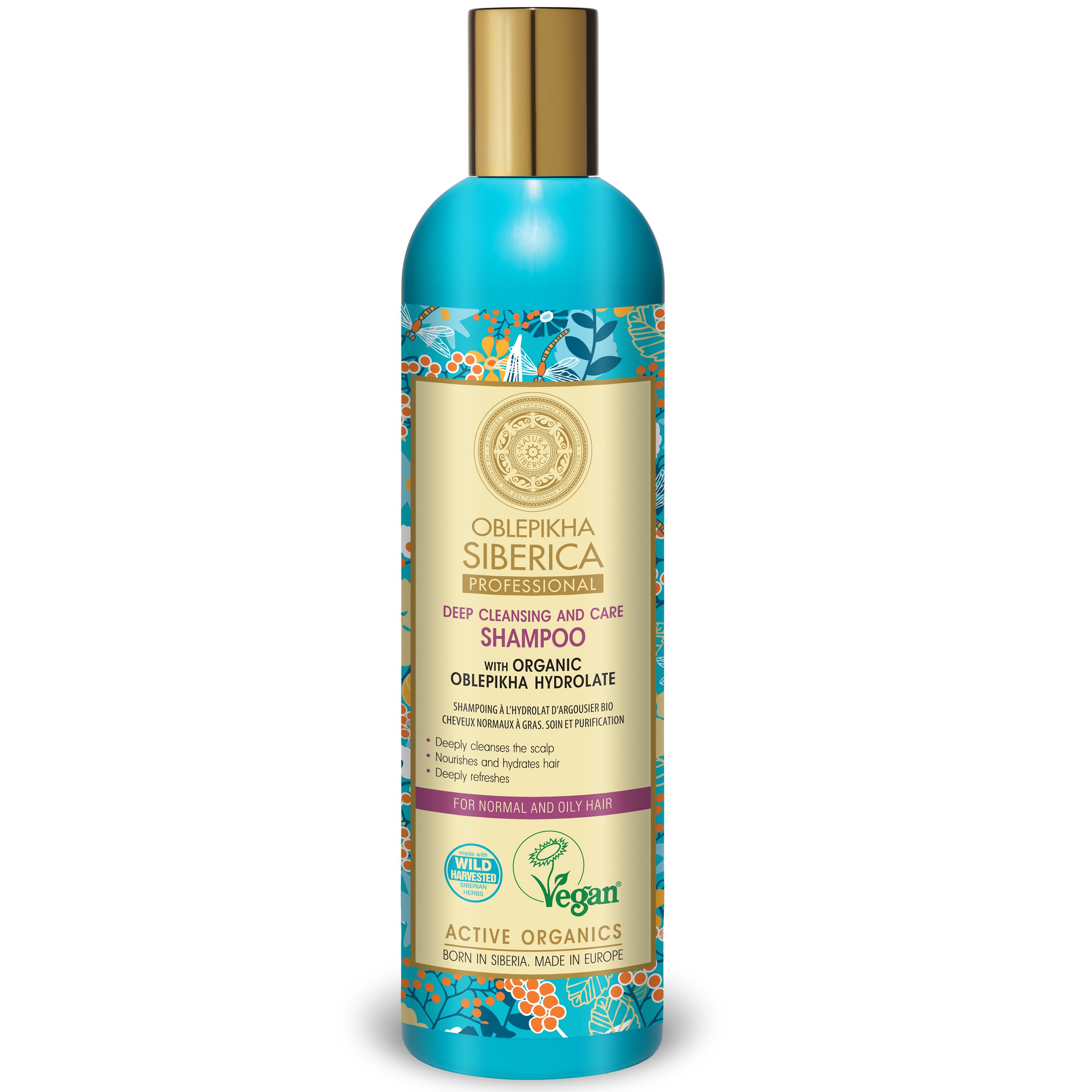 Natura Siberica Natura Siberica Oblepikha Deep Cleansing & Care Shampoo για Βαθύ Καθαρισμό & Φροντίδα για Κανονικά, Λιπαρά Μαλλιά 400ml