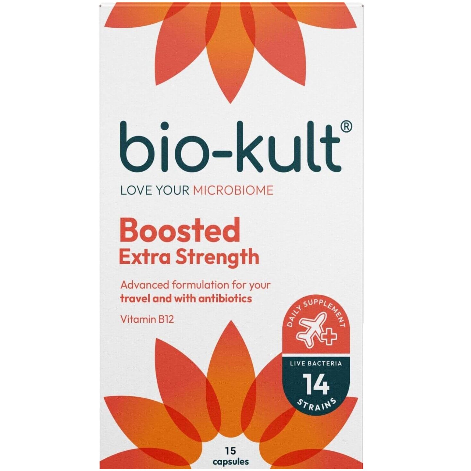 Bio-Kult Boosted Extra Strength Συμπλήρωμα Διατροφής με Προβιοτικά & Βιταμίνη Β12 για την Ενίσχυση του Πεπτικού & Ανοσοποιητικού Συστήματος 15caps φωτογραφία