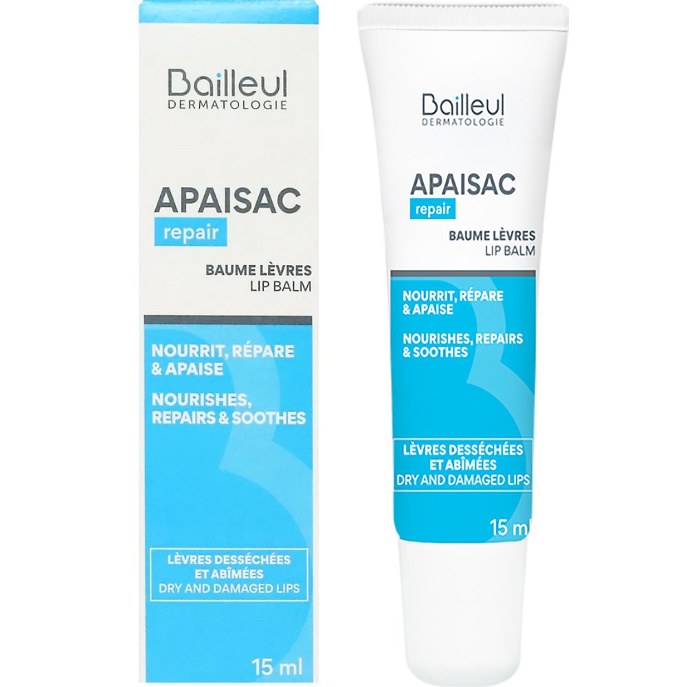 Bailleul Apaisac Repair Lip Balm Ενυδατικό - Θρεπτικό Βάλσαμο Χειλιών 15ml φωτογραφία