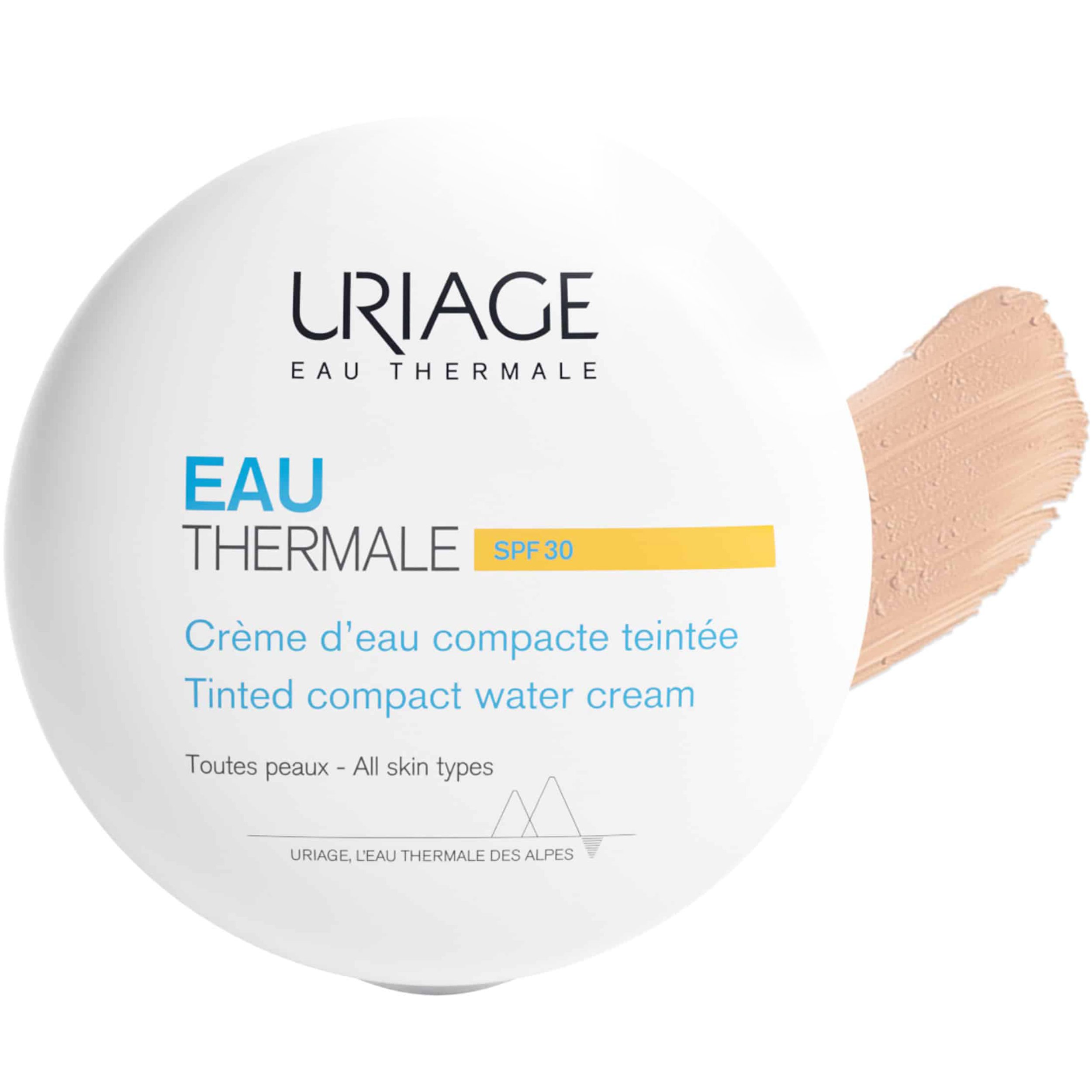 Uriage Uriage Eau Thermale Water Cream Tinted Compact Spf30 Κρεμώδης Πούδρα για Ενυδάτωση & Υψηλή Αντηλιακή Προστασία, Κατάλληλη για Όλους τους Τύπους Επιδερμίδας 10gr