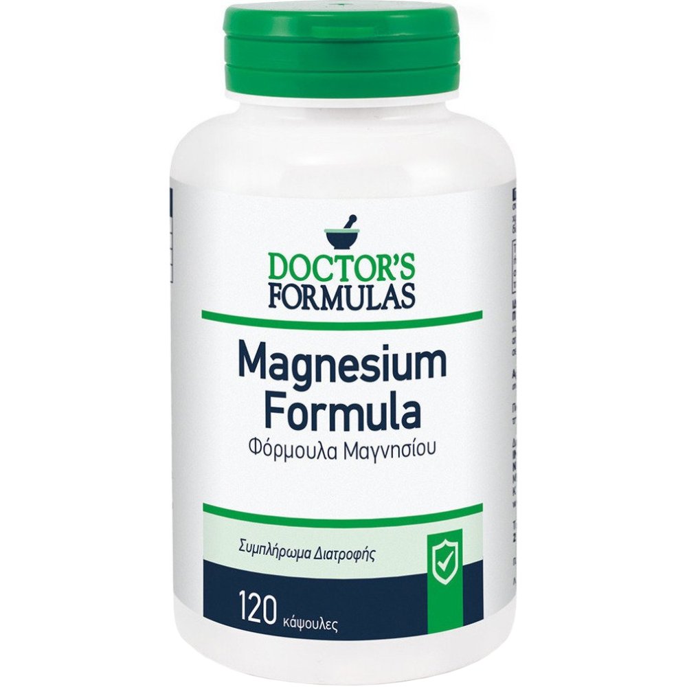 Doctor's Formulas Doctor's Formulas Magnesium Συμπλήρωμα Διατροφής Μαγνησίου για την Καλή Λειτουργία του Νευρικού & Μυοσκελετικού Συστήματος 120caps 