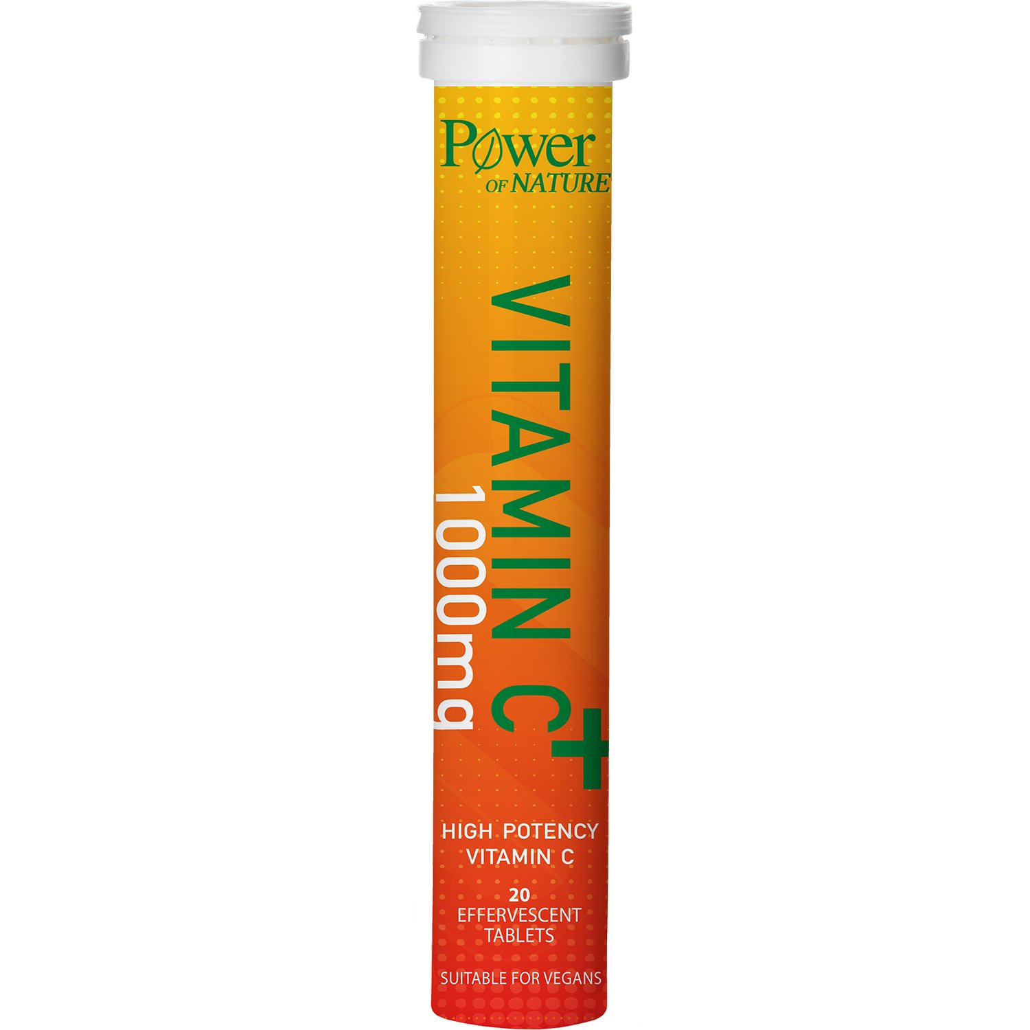 Power Health Power Health High Potency Vitamin C+ 1000mg Συμπλήρωμα Διατροφής με Βιταμίνη C Υψηλής Ισχύος για Ενίσχυση του Ανοσοποιητικού & Αντιοξειδωτική Προστασία, με Γεύση Πορτοκάλι 20 Effer.tabs