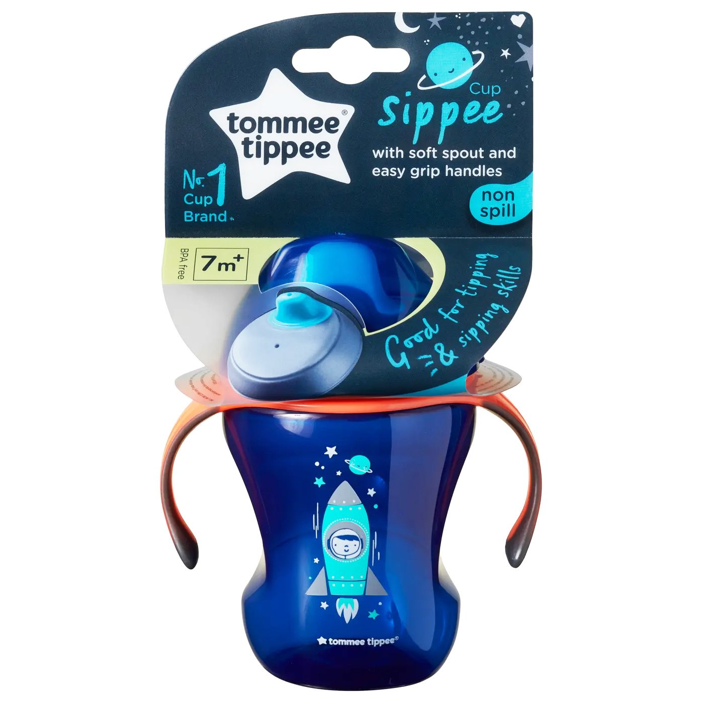 Tommee Tippee Tommee Tippee Soft Sippee Cup Κωδ 447153 Εκπαιδευτικό Κύπελλο με Στόμιο & Λαβές 7m+ Μπλε 230ml