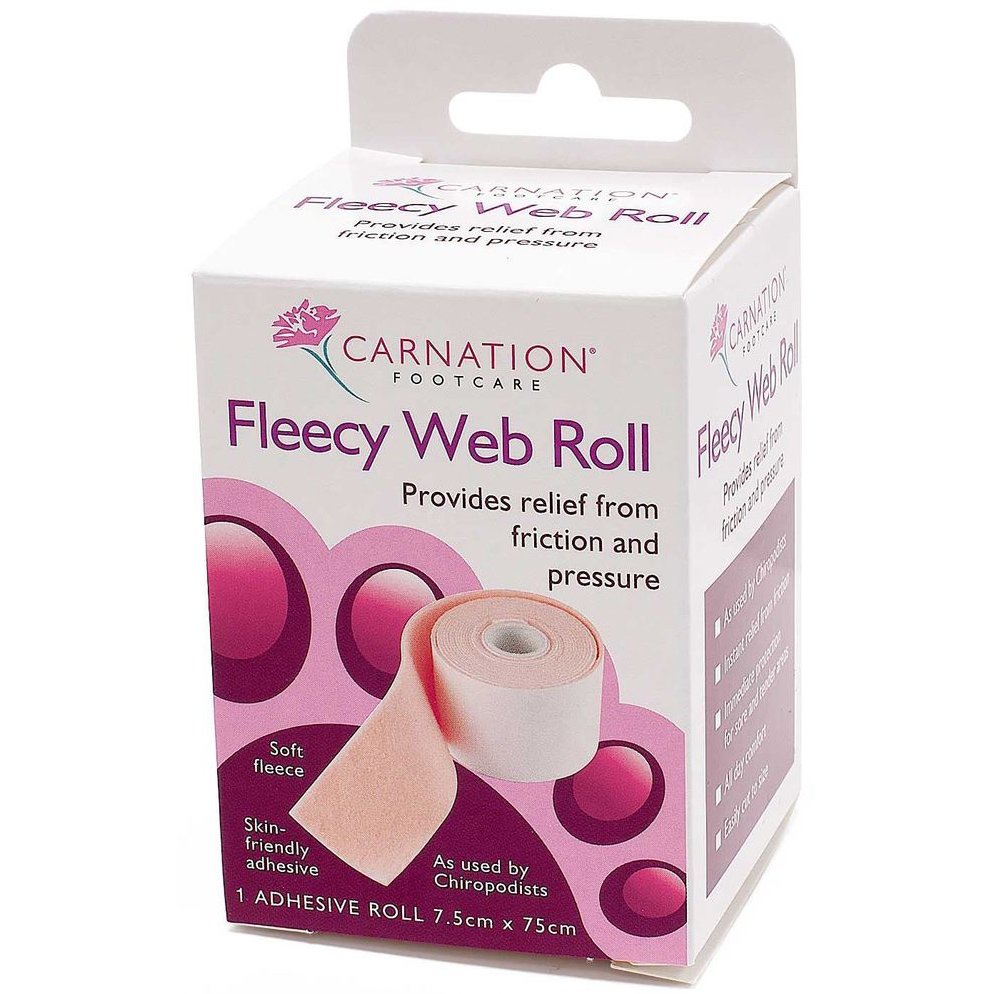 Carnation Carnation Fleecy Web Roll Προστατευτικό Αυτοκόλλητο Επίθεμα Ποδιών σε Ρολό (7,5cm x 75cm) 1 Τεμάχιο