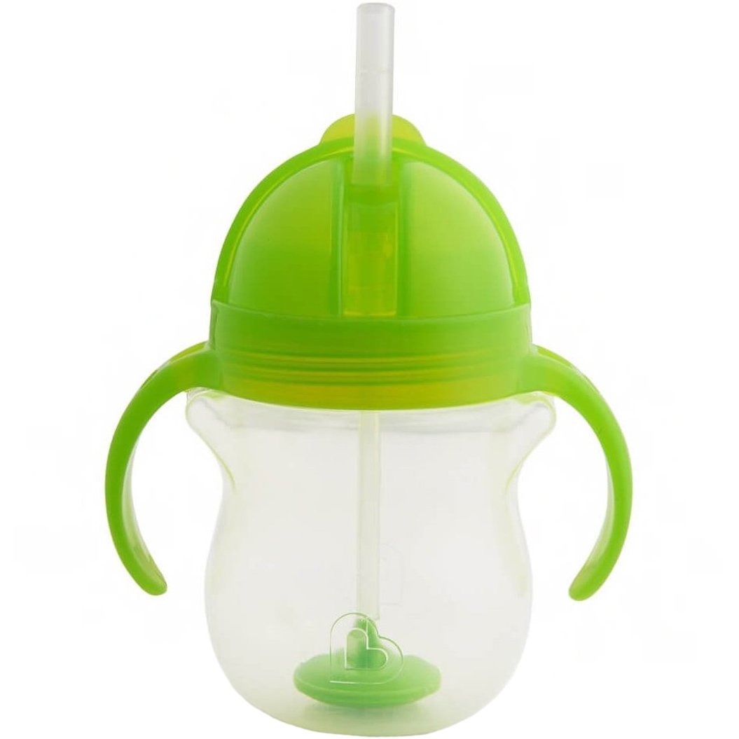 Munchkin Munchkin Click Lock Tip & Sip Straw Cup 6m+ Ποτήρι με Ευέλικτο Καλαμάκι 207ml - Λαχανί