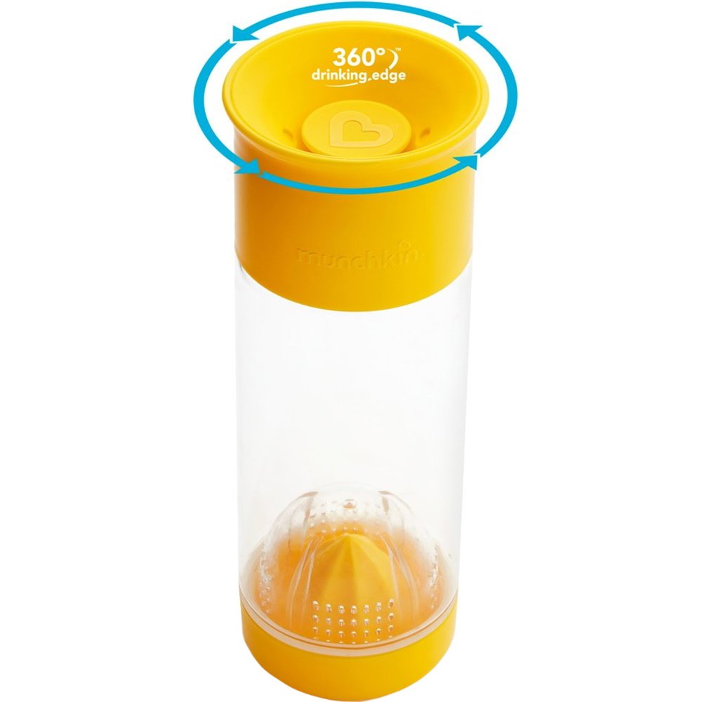 Munchkin Munchkin Miracle Fruit Infuser 12m+ Ποτήρι-Στίφτης Φρούτων 591ml - Κίτρινο