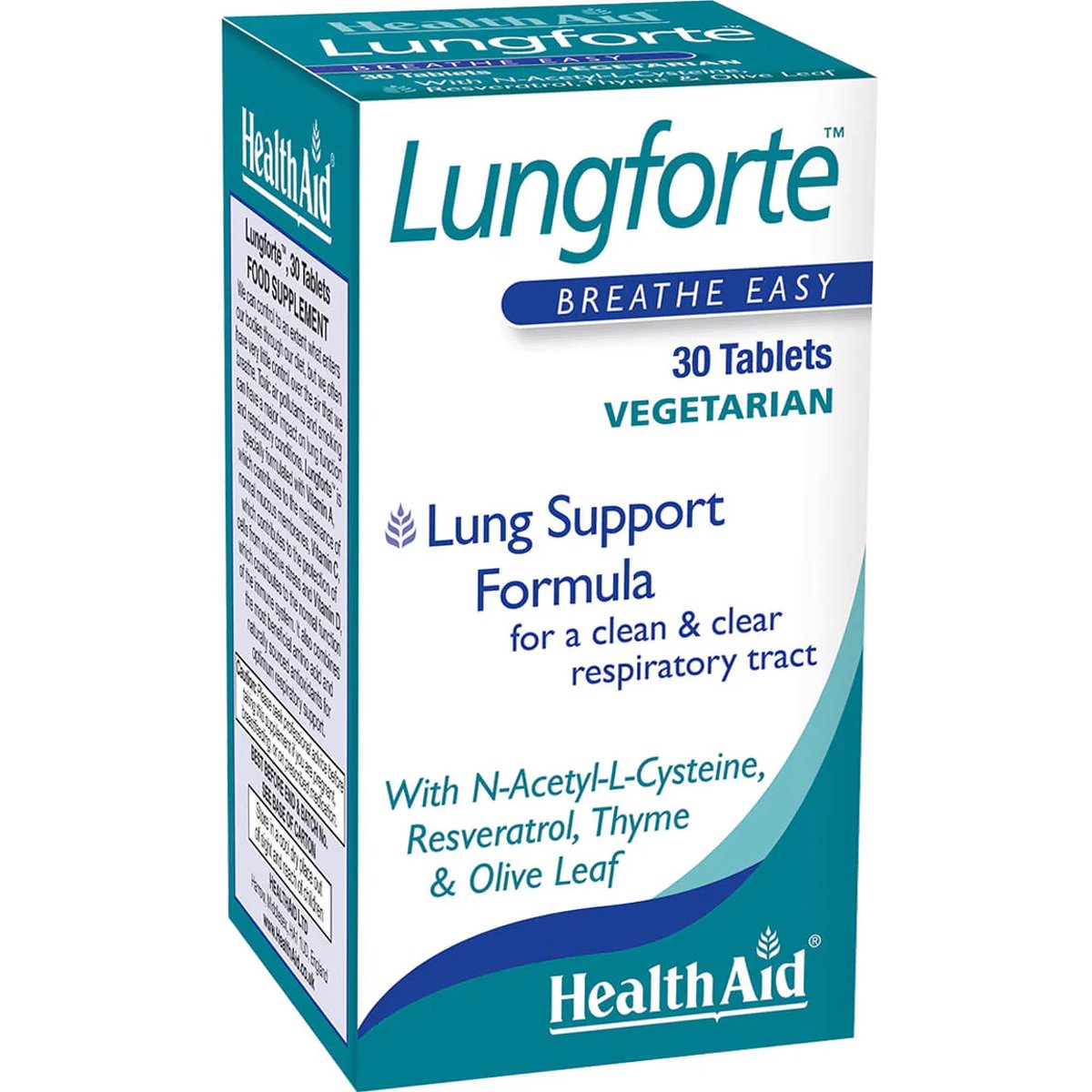 Health Aid Health Aid Lungforte Συμπλήρωμα Διατροφής Βιταμινών, Αμινοξέων & Εκχυλίσματος Βοτάνων για την Αποτοξίνωση & τον Καθαρισμό του Αναπνευστικού Συστήματος & την Ενίσχυση του Ανοσοποιητικού 30tabs