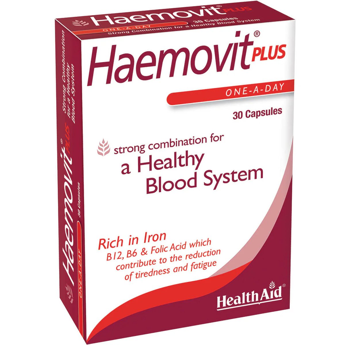 Health Aid Health Aid Haemovit Plus Συμπλήρωμα Διατροφής Βιταμινών & Μετάλλων για Μείωση της Κούρασης & της Κόπωσης, Καλύτερη Αιμοποίηση & Αντιμετώπιση της Αναιμίας 30caps