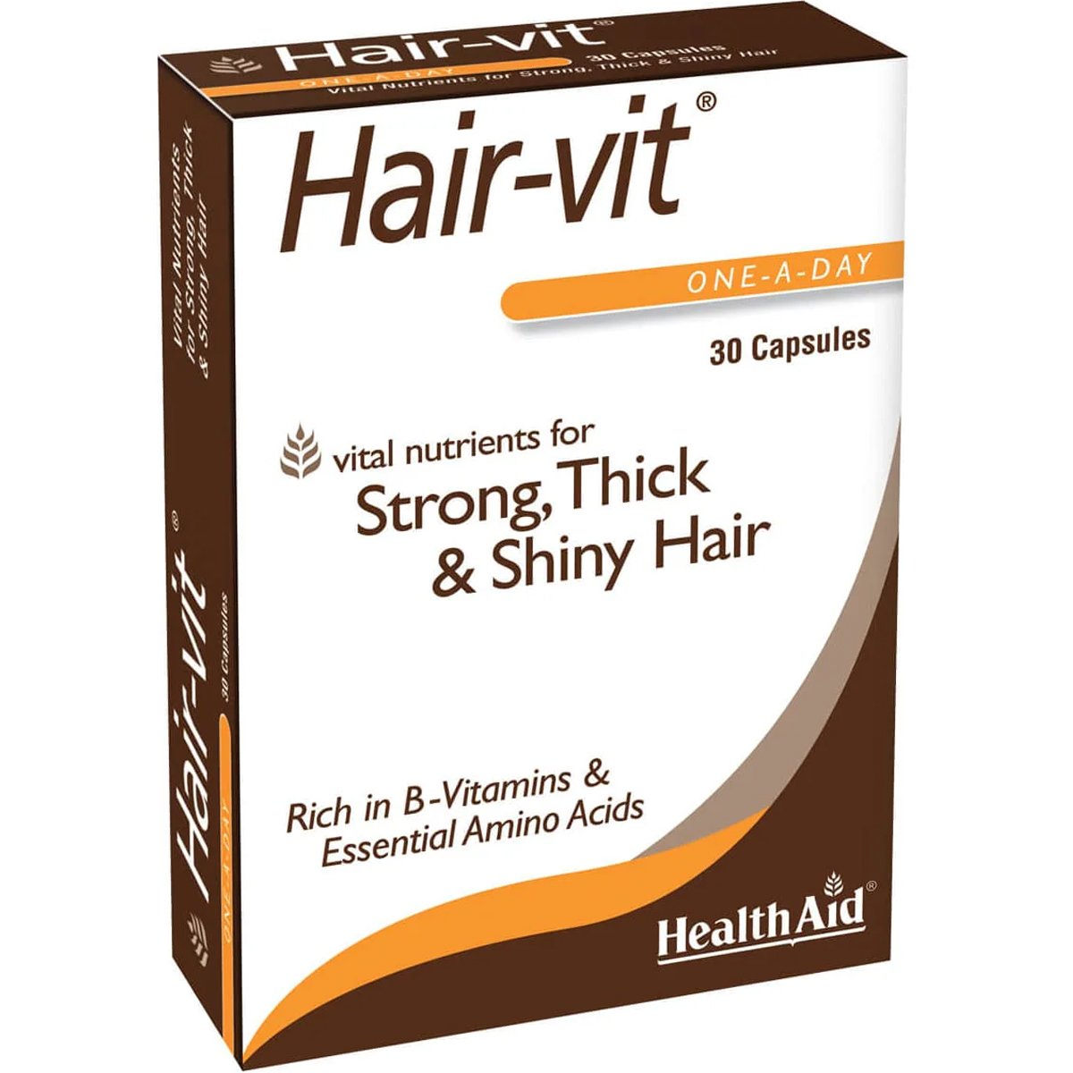 Health Aid Health Aid Hair-Vit Συμπλήρωμα Διατροφής Βιταμινών, Μετάλλων & Αμινοξέων για Δυνατά με Όγκο & Λάμψη Μαλλιά Κατάλληλο για Αντιμετώπιση της Εποχικής Τριχόπτωσης 30caps