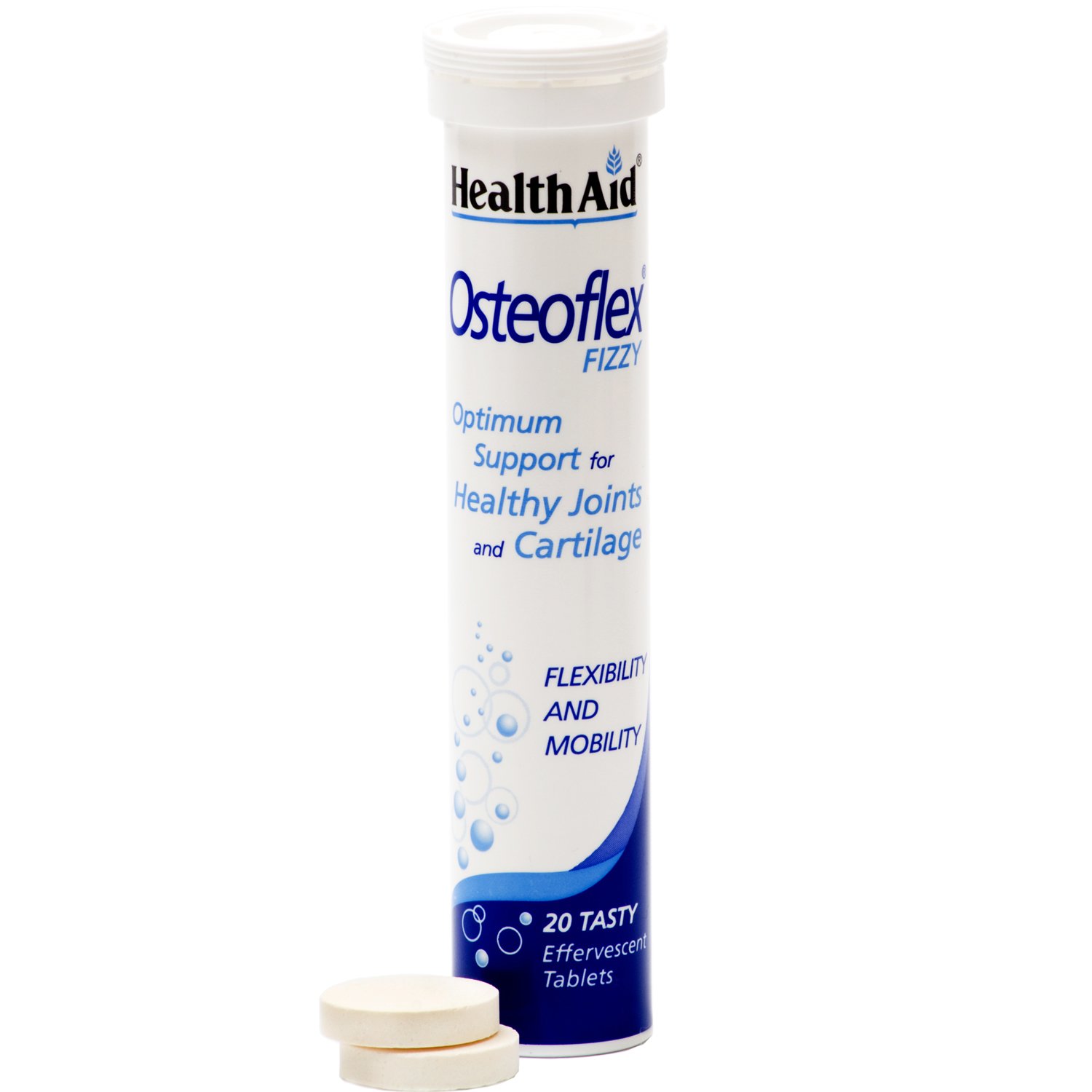 Health Aid Health Aid Osteoflex Fizzy Συμπλήρωμα Διατροφής με Γλυκοζαμίνη, Χονδροϊτίνη, Βιταμίνη C & Μαγγάνιο για την Καλή Υγεία των Αρθρώσεων & του Χόνδρου με Ευχάριστη Γεύση 20 Effer.tabs