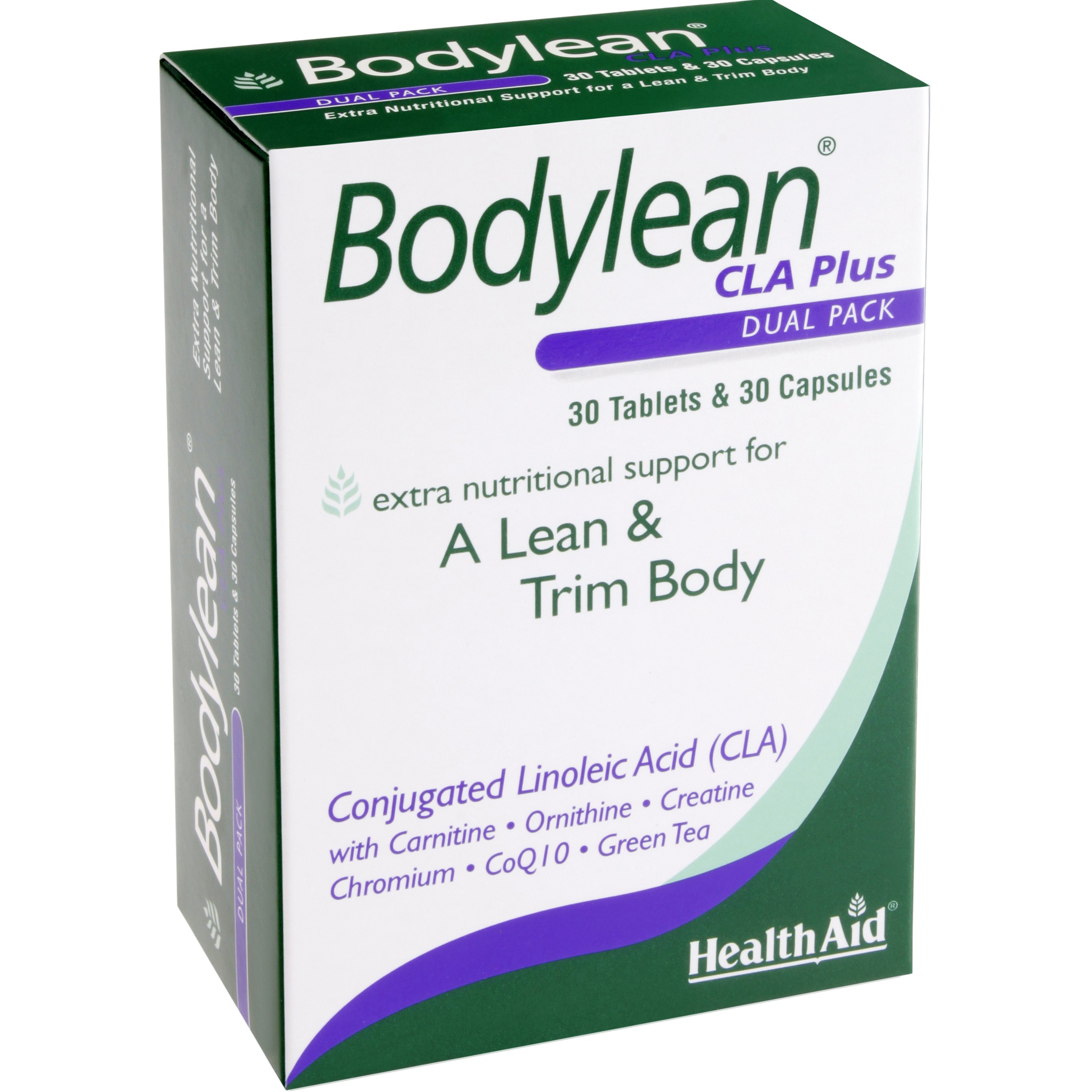 Health Aid Health Aid Bodylean CLA Plus Συμπλήρωμα Διατροφής Λινολεϊκού Οξέος, Χρωμίου, Πράσινου Τσαγιού & Αμινοξέων για Έλεγχο του Βάρους & Διατήρηση της Σιλουέτας 30tabs & 30caps