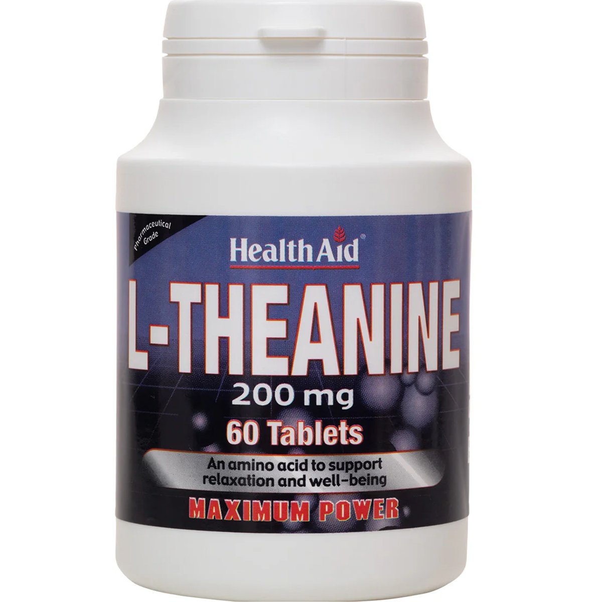 Health Aid Health Aid L-Theanine 200mg Συμπλήρωμα Διατροφής Αμινοξέος Θειανίνης για την Καλή Λειτουργία του Νευρικού Συστήματος Πνευματική Διαύγεια & Βελτίωση της Διάθεσης 60tabs