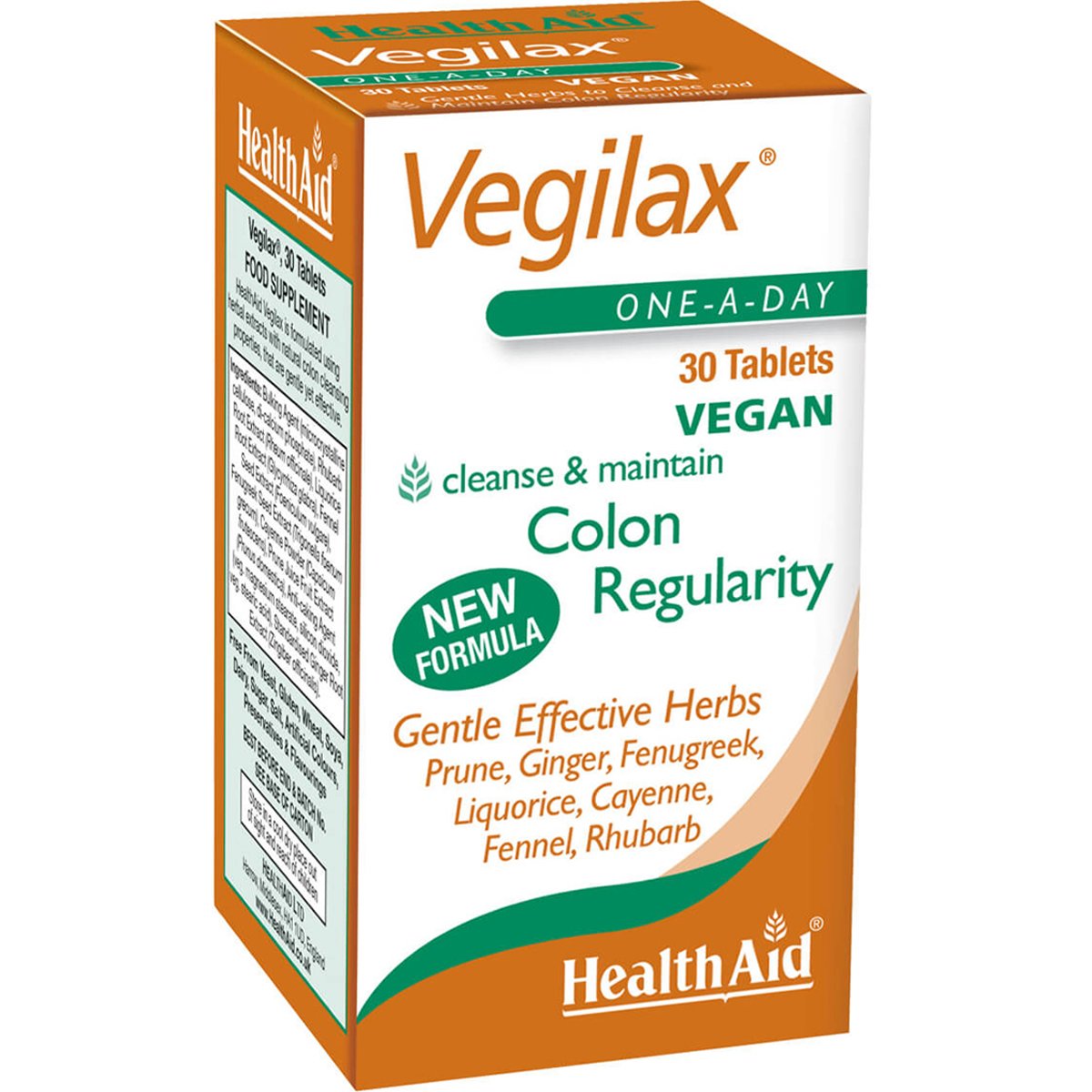 Health Aid Vegilax Συμπλήρωμα Διατροφής Εκχυλίσματος Βοτάνων για την Αντιμετώπιση της Δυσκοιλιότητας & Ενίσχυση της Εντερικής Κινητικότητας 30tabs