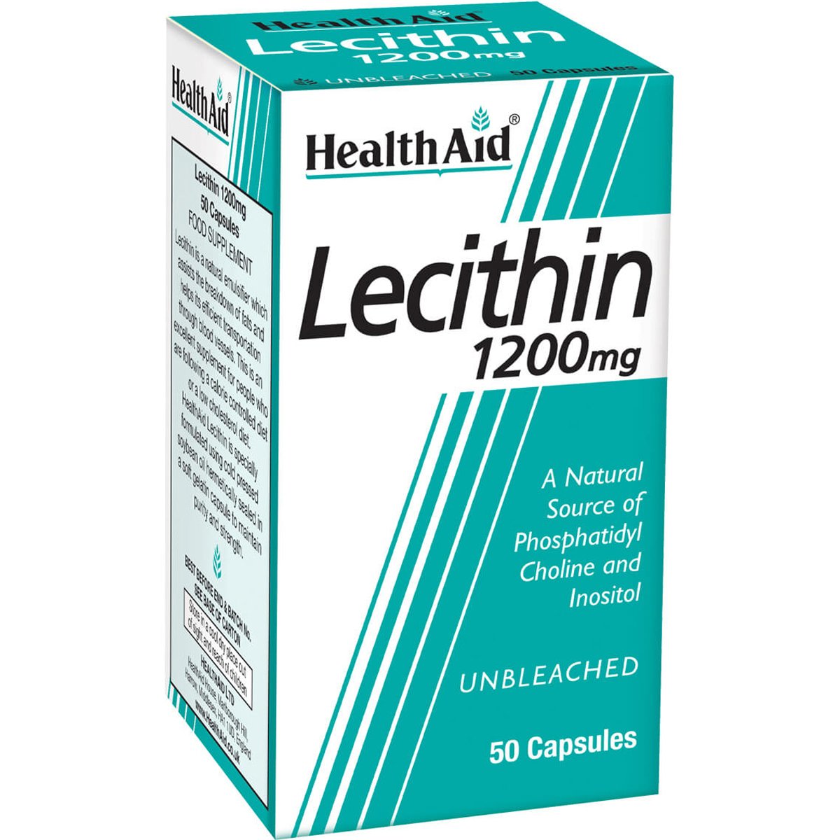 Health Aid Health Aid Lecithin 1200mg Συμπλήρωμα Διατροφής Λεκιθίνης Σόγιας για τον Μεταβολισμό του Λίπους & Έλεγχο του Βάρους 50caps