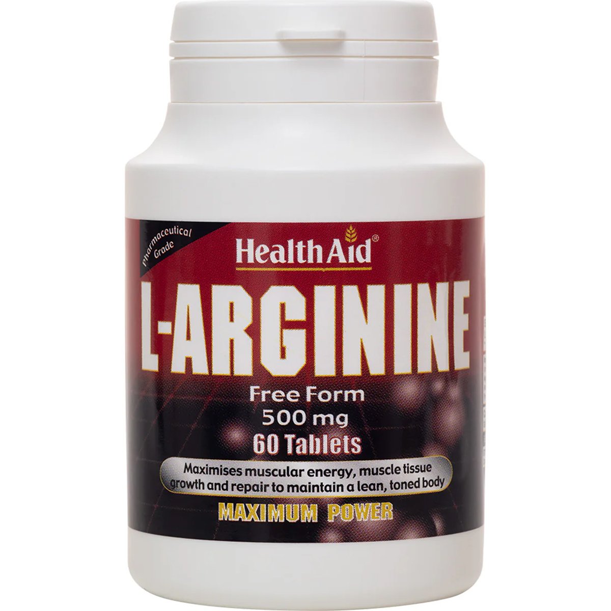 Health Aid Health Aid L-Arginine 500mg Συμπλήρωμα Διατροφής Αμινοξέος Αργινίνης για Μυϊκή Αποκατάσταση & Παραγωγή Αυξητικής Ορμόνης 60tabs