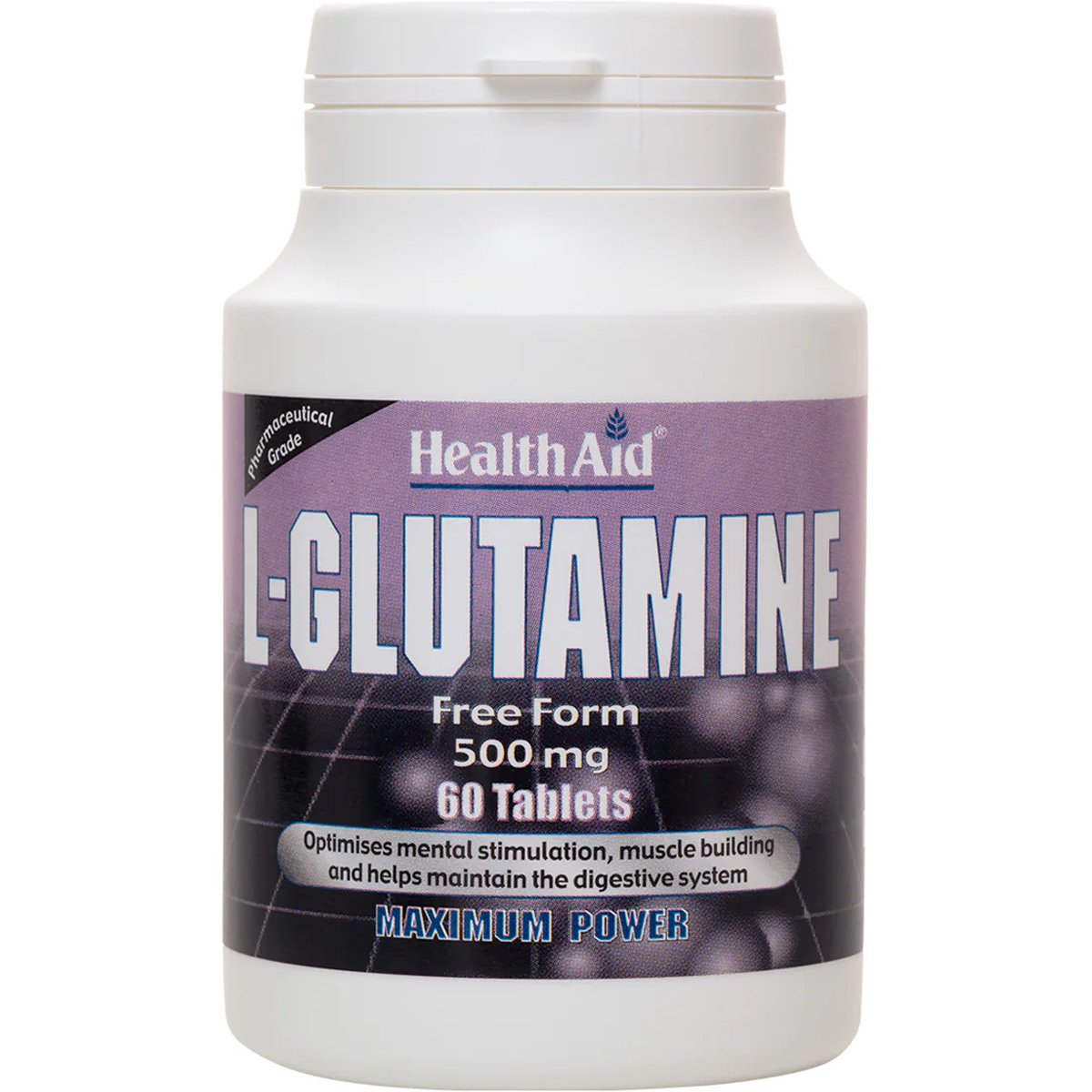 Health Aid Health Aid L-Glutamine 500mg Συμπλήρωμα Διατροφής Αμινοξέος Γλουταμίνης για την Καλή Υγεία του Νευρικού Συστήματος & του Εγκεφάλου 60tabs