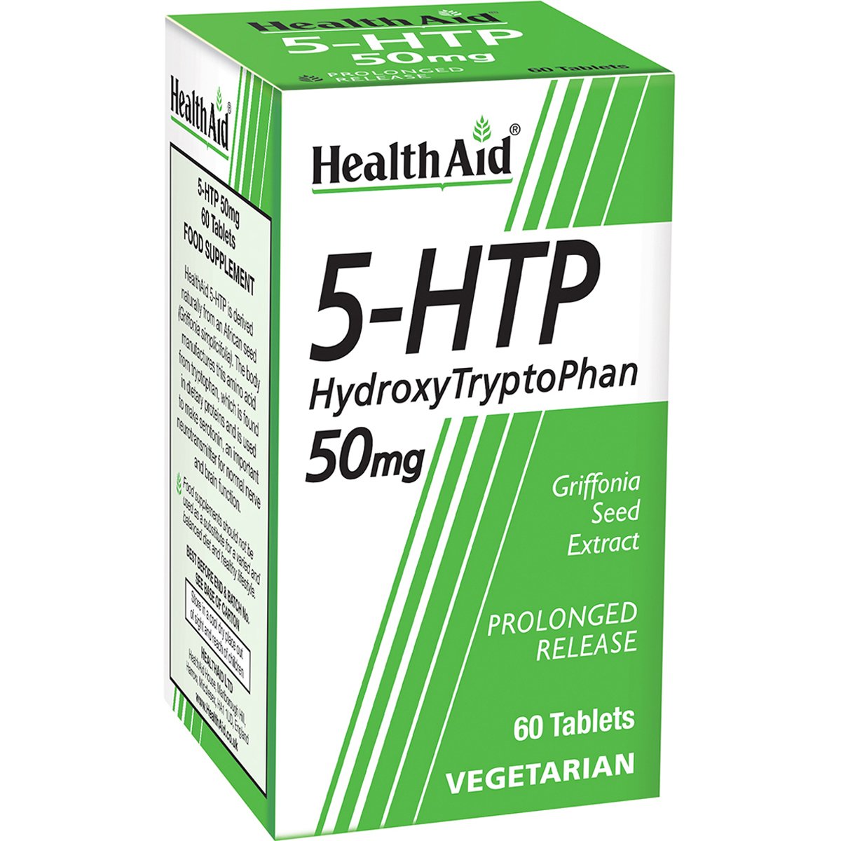 Health Aid Health Aid 5-HTP 50mg Συμπλήρωμα Διατροφής Αμινοξέος 5-υδροξυ-τρυπτοφάνης Φυτικής Προέλευσης για την Καλή Λειτουργία του Νευρικού Συστήματος & Ενίσχυση της Διάθεσης 60tabs