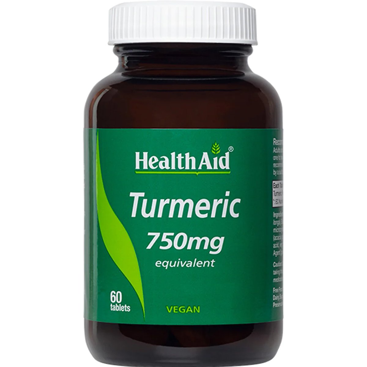 Health Aid Health Aid Turmeric 750mg Συμπλήρωμα Διατροφής Σκόνης Κουρκουμά Κατά της Δυσπεψίας & Φουσκώματος με Ισχυρές Αντιοξειδωτικές & Αντιφλεγμονώδεις Ιδιότητες 60tabs