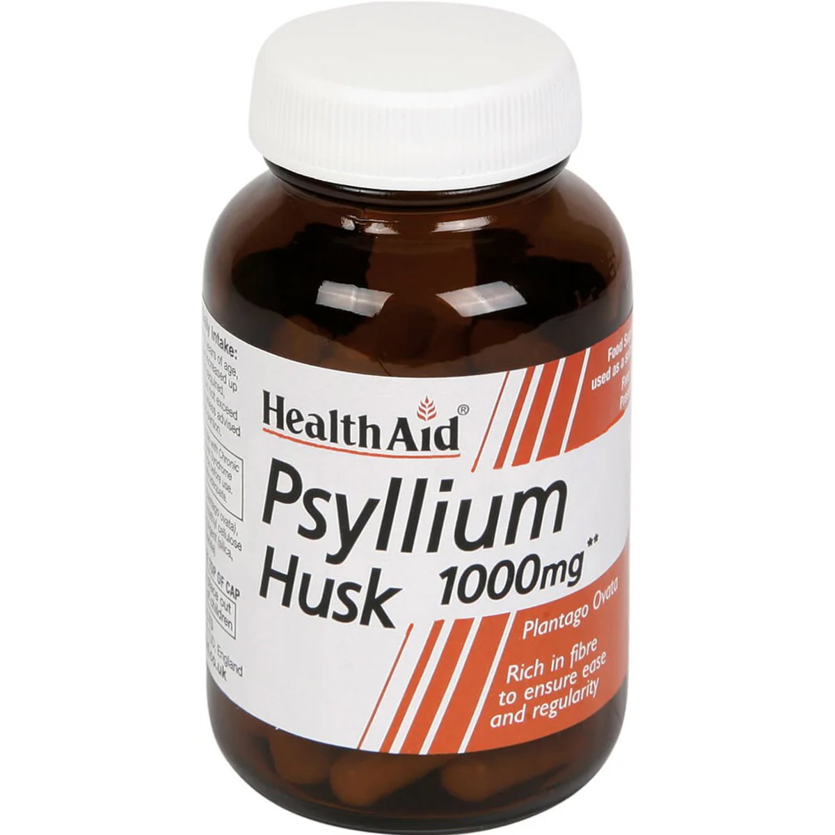 Health Aid Health Aid Psyllium Husk 1000mg Συμπλήρωμα Διατροφής με Φυτικές Ίνες Φλοιού Ψυλλίου για τον Καθαρισμό του Εντέρου Κατά της Δυσκοιλιότητας 60caps