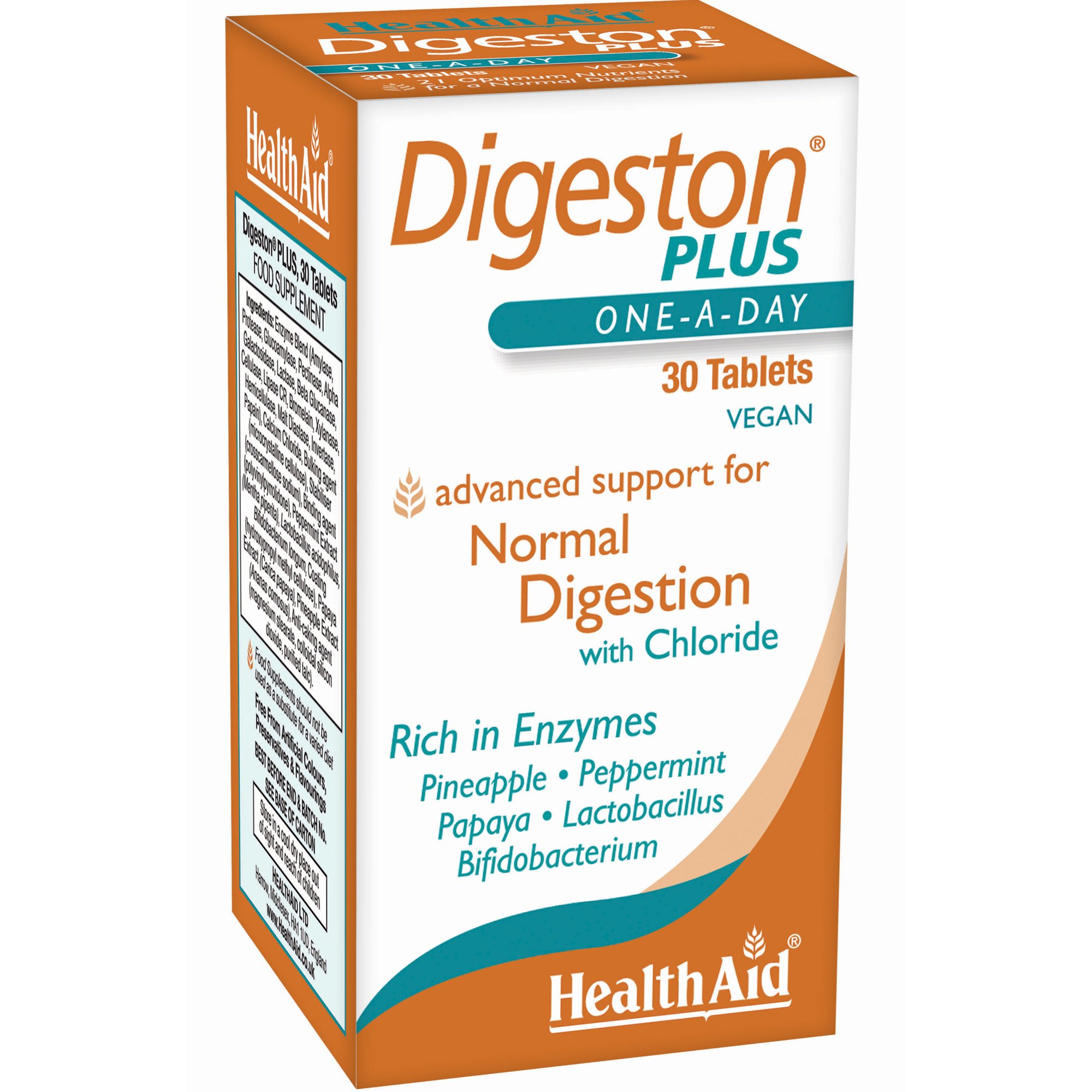 Health Aid Health Aid Digeston Plus Συμπλήρωμα Διατροφής Πεπτικών Ενζύμων & Προβιοτικών για την Καλή Υγεία του Γαστροπεπτικού Συστήματος & Καλύτερη Πέψη 30tabs