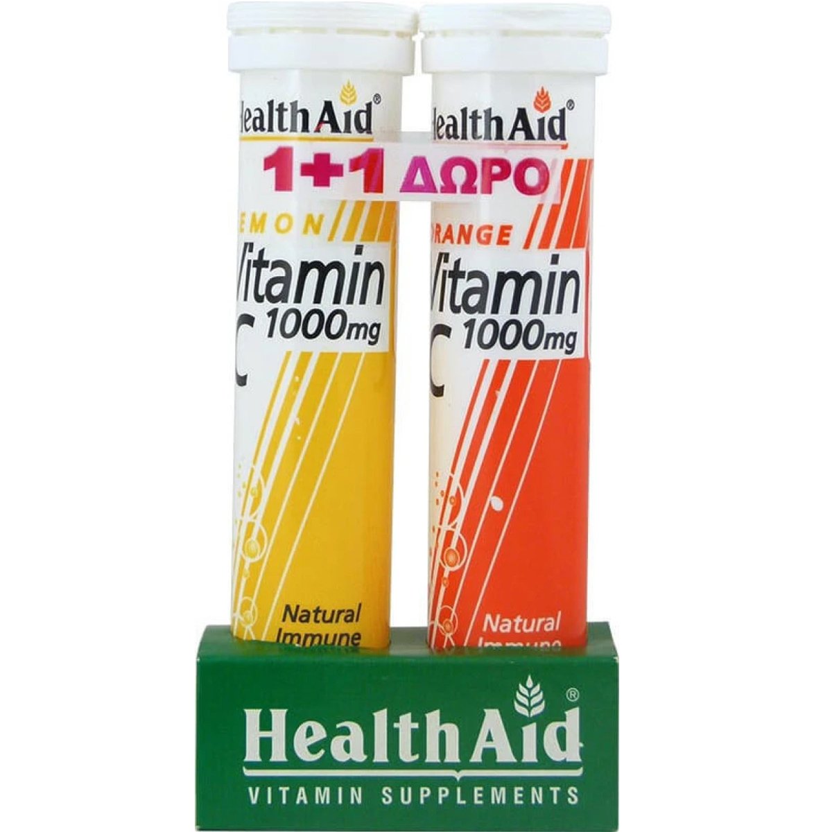 Health Aid Health Aid Promo Vitamin C 1000mg 20 Effer.tabs - Lemon & Δώρο 20 Effer.tabs - Orange