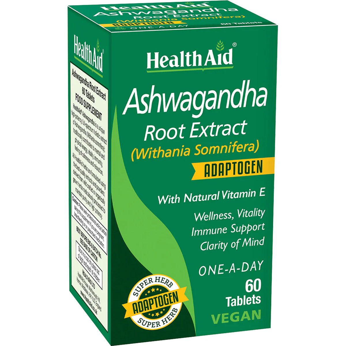 Health Aid Ashwagandha Root Extract Συμπλήρωμα Διατροφής Εκχυλίσματος Ρίζας του Βοτάνου Ασβαγκάντας για την Αντιμετώπιση του Στρες, Ενίσχυση του Ανοσοποιητικού με Ισχυρές Αντιοξειδωτικές Ιδιότητες 60tabs φωτογραφία