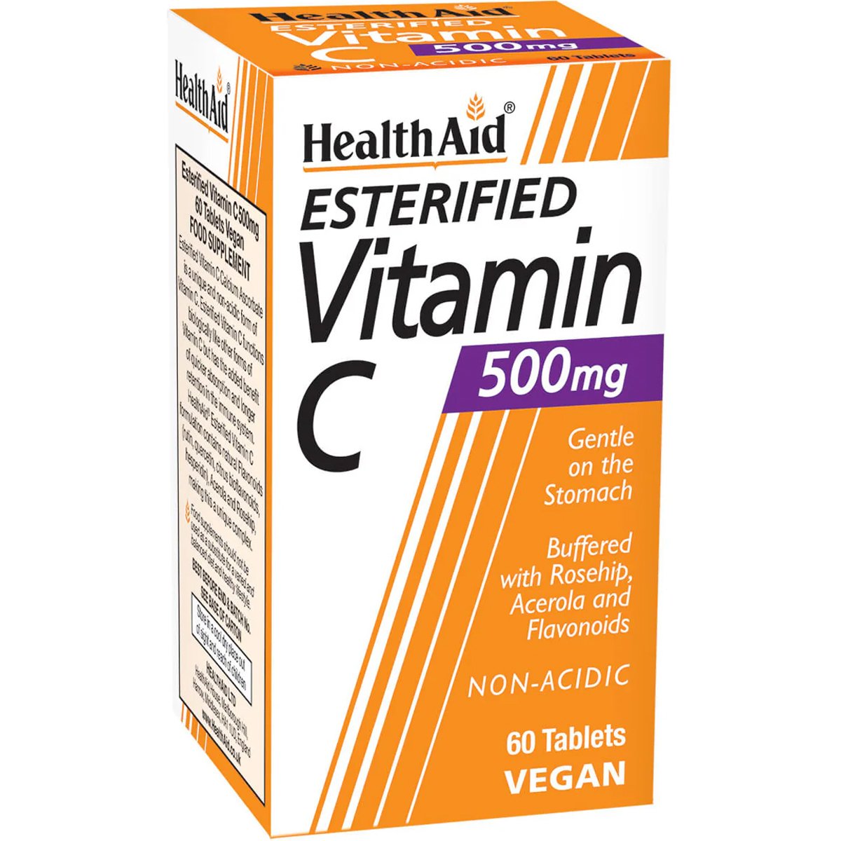 Health Aid Health Aid Esterified Vitamin C 500mg Συμπλήρωμα Διατροφής με Βιταμίνη C Εστερικής Μορφής, Σύμπλεγμα Βιοφλαβονοειδών & Εκχύλισμα Ασερόλας για Μέγιστη Απορρόφηση & Ενίσχυση του Ανοσοποιητικού Συστήματος Φιλικό προς το Στομάχι 60tabs