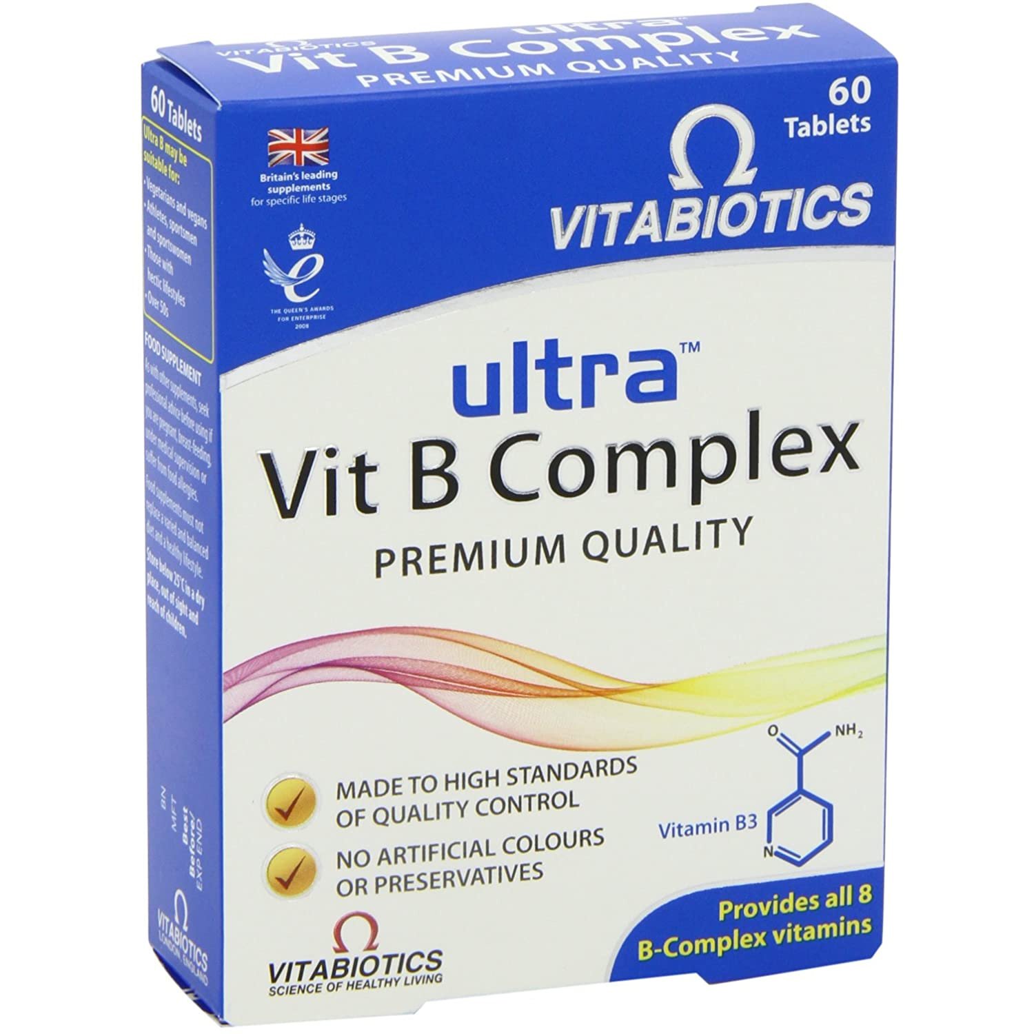 Vitabiotics Ultra Vitamin B Complex 60 Tabs | Simpliromata.com